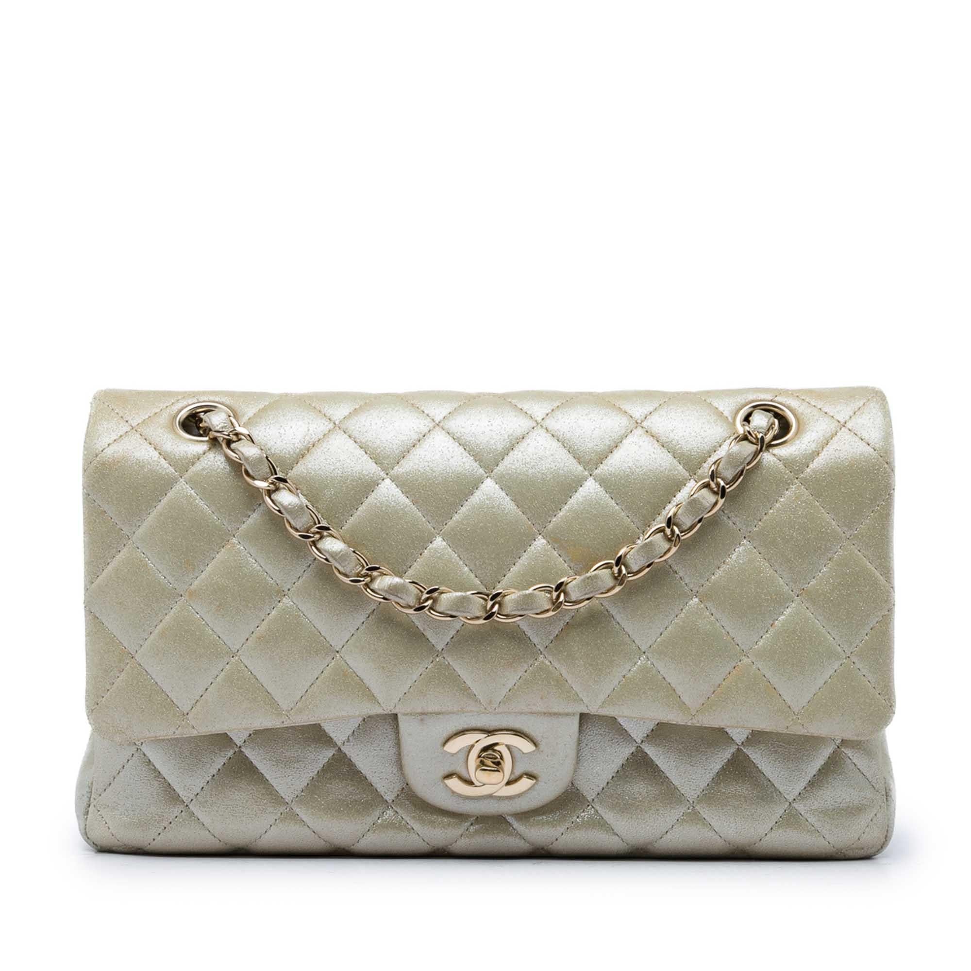 Chanel Medium Classic Iridescent Lambskin Double Flap