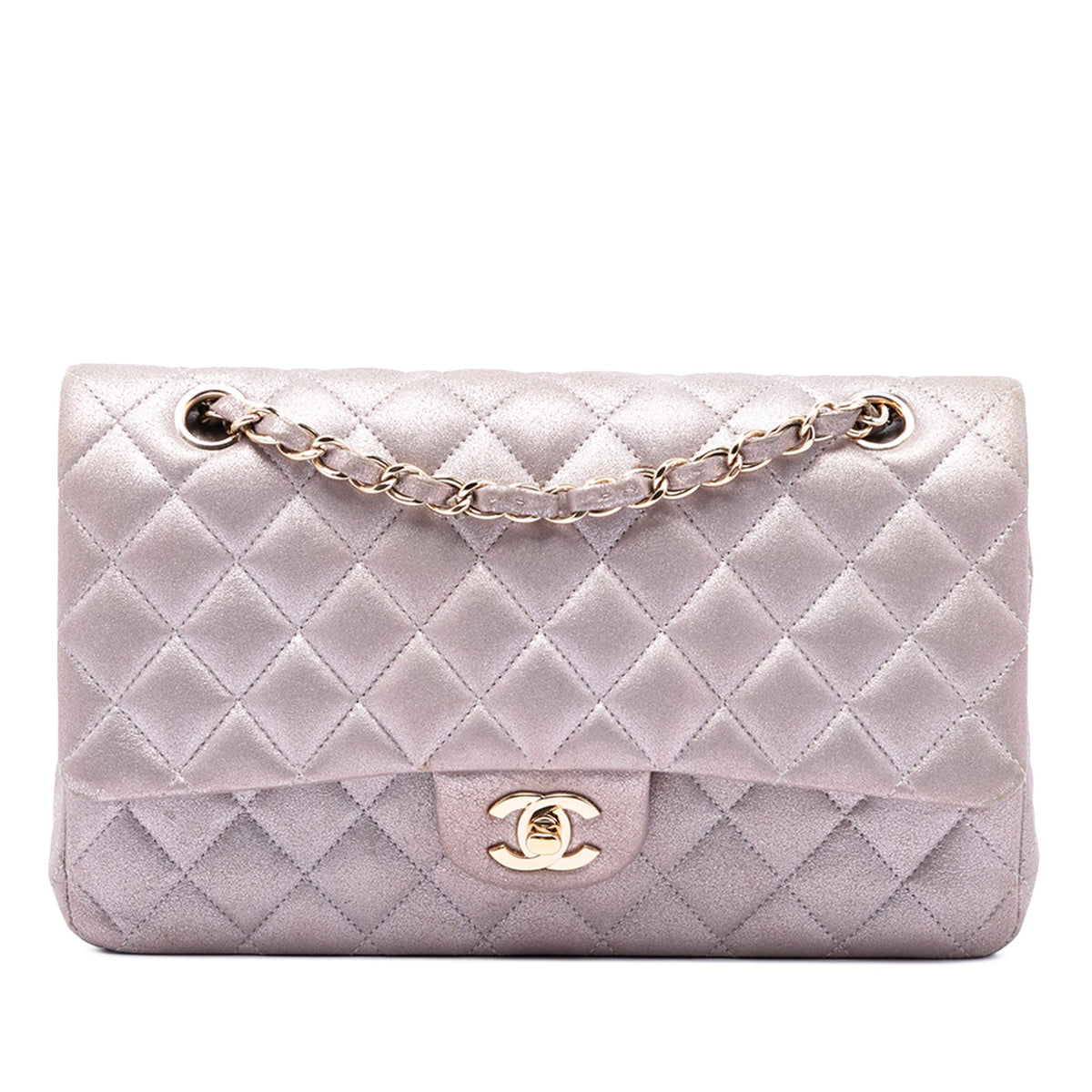 Chanel Medium Classic Iridescent Lambskin Double Flap