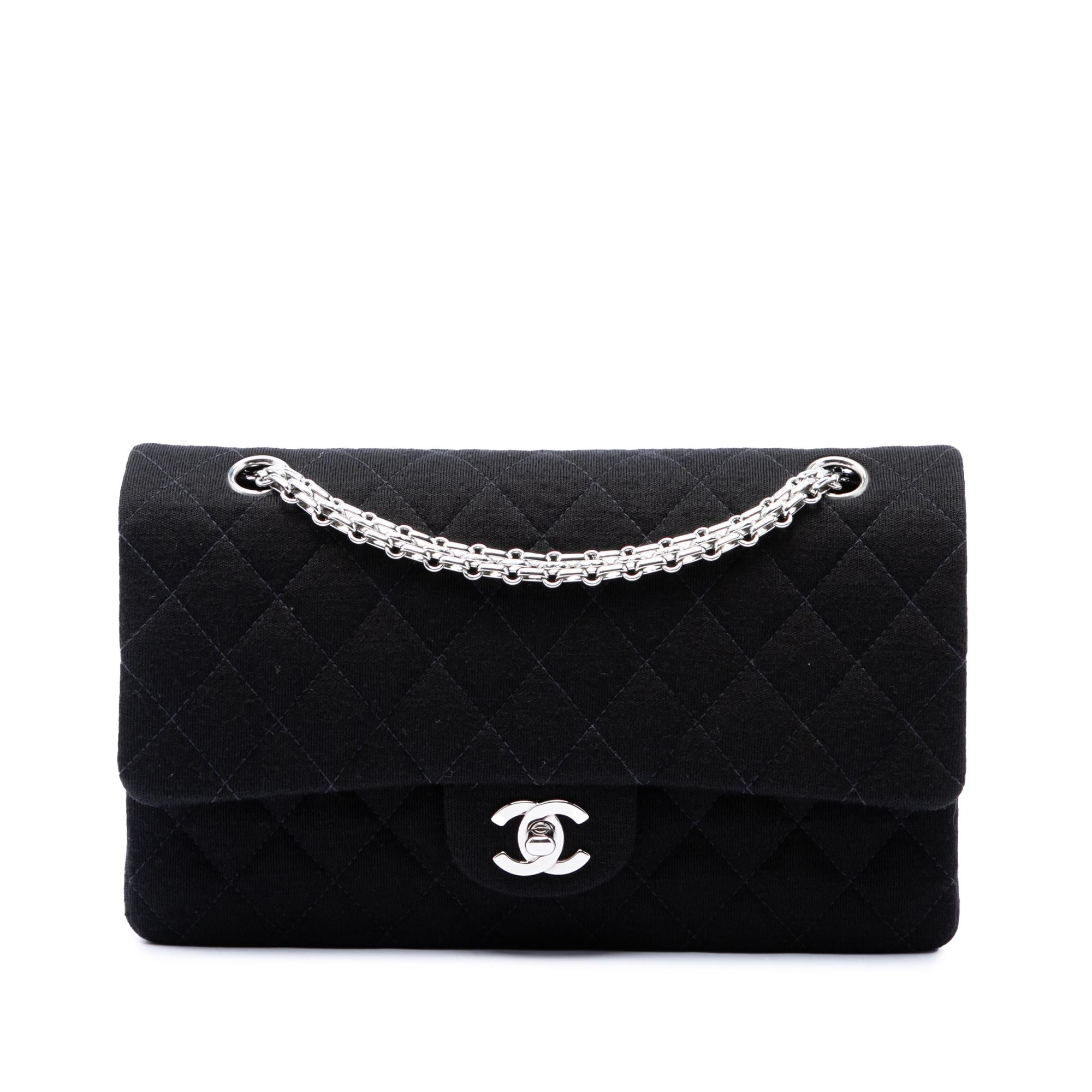 Chanel Medium Classic Jersey Bijoux Chain Double Flap