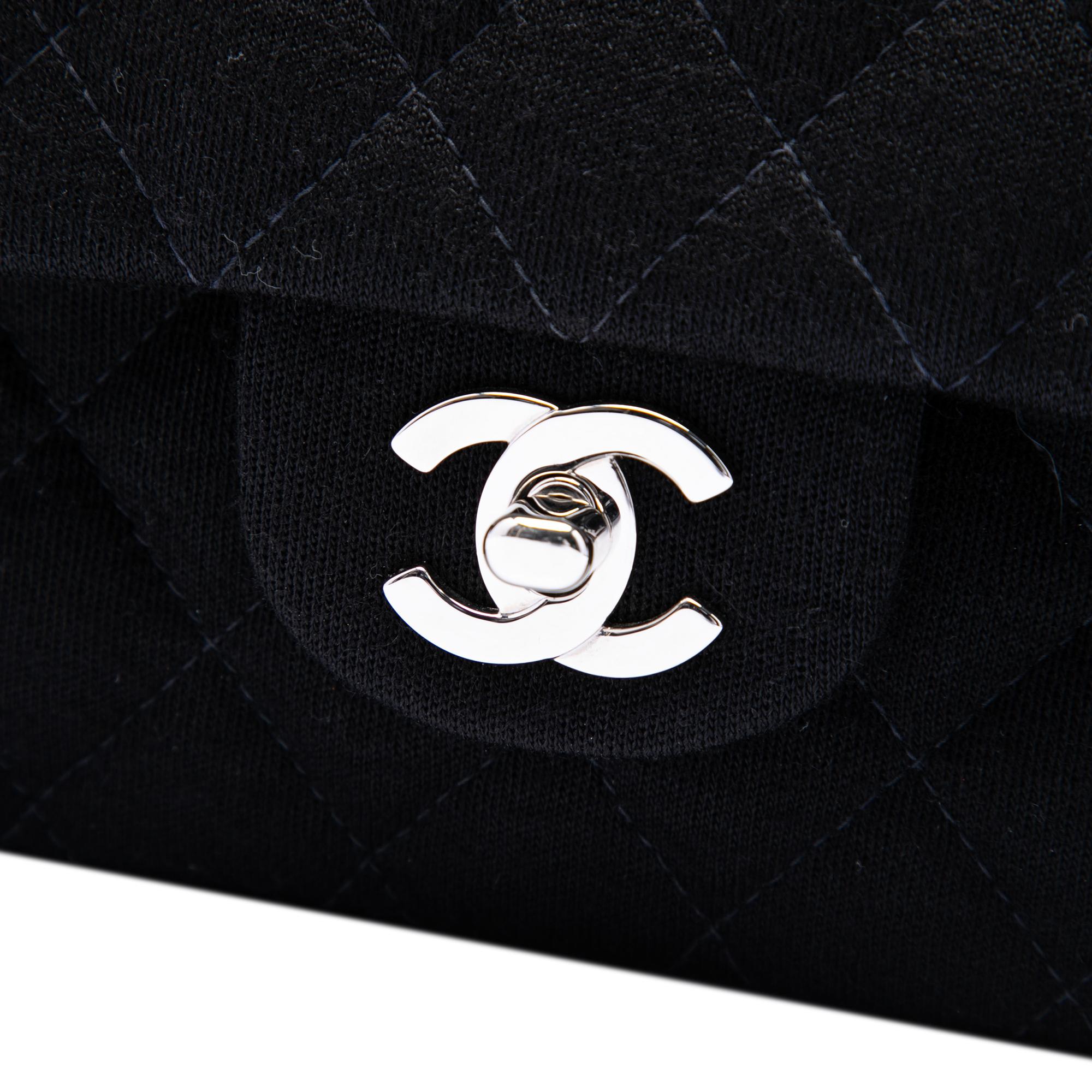 Chanel Medium Classic Jersey Bijoux Chain Double Flap