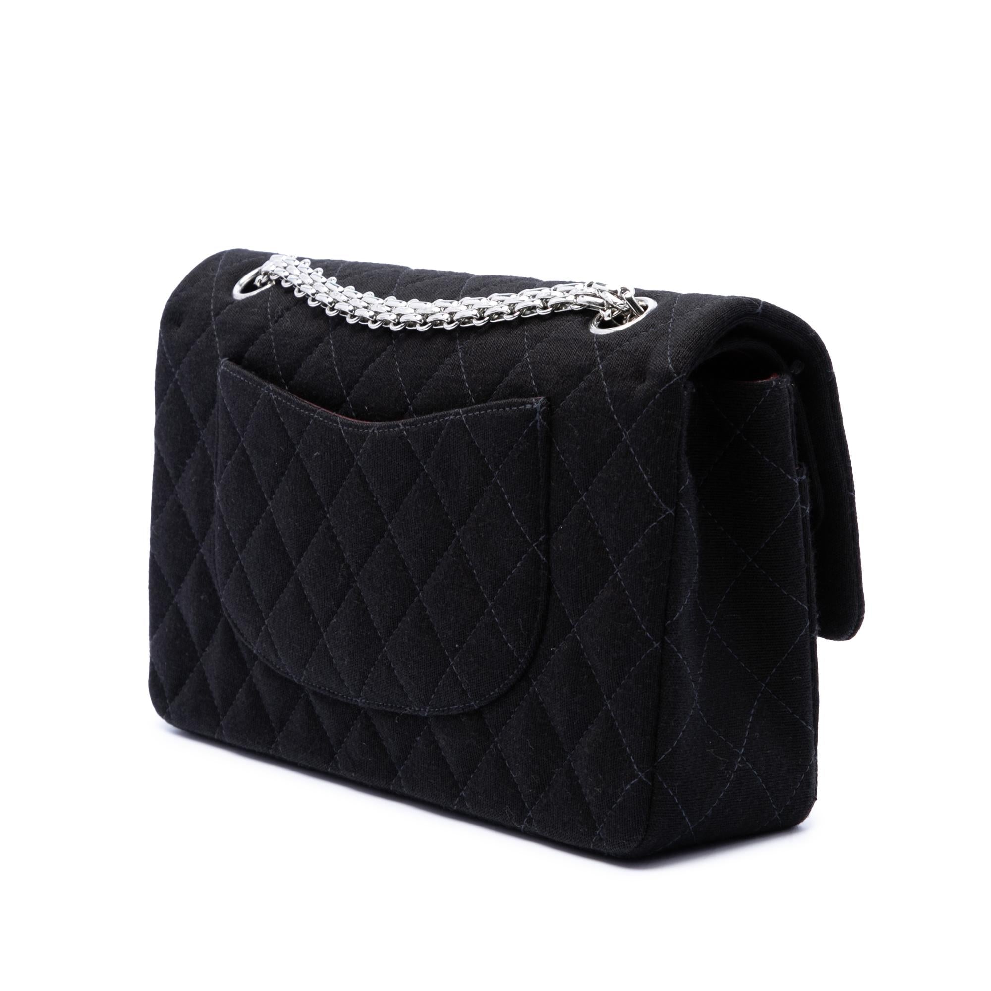 Chanel Medium Classic Jersey Bijoux Chain Double Flap