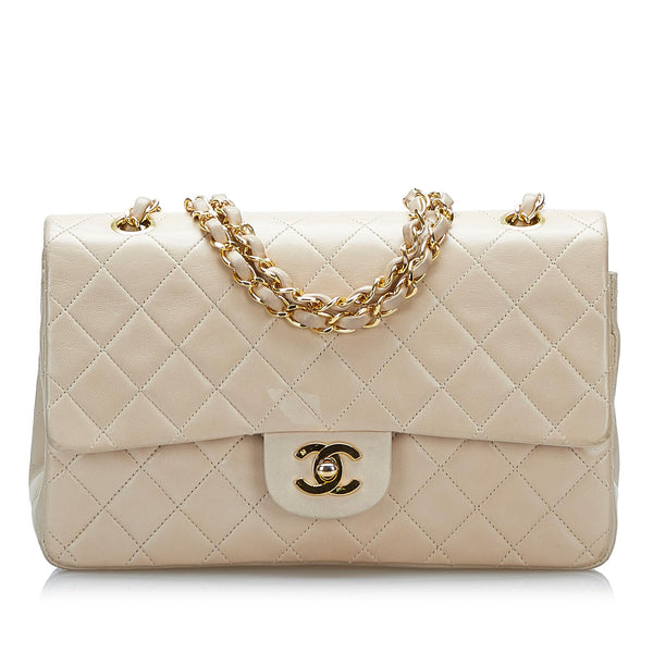 CHANEL Caviar Quilted Jumbo Double Flap Beige 1251686