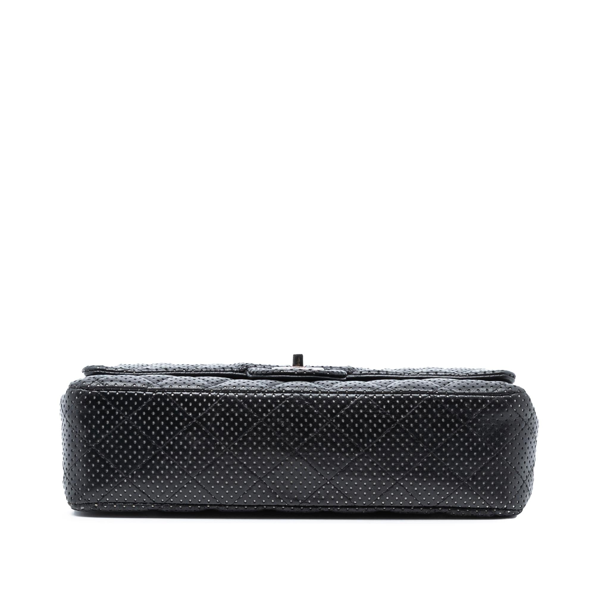 Chanel Medium Classic Perforated Lambskin Double Flap