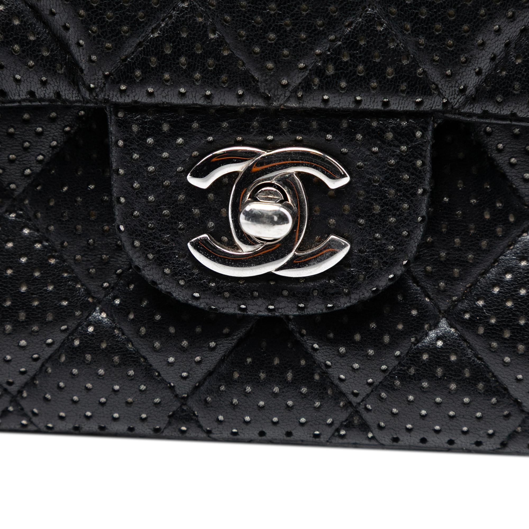Chanel Medium Classic Perforated Lambskin Double Flap