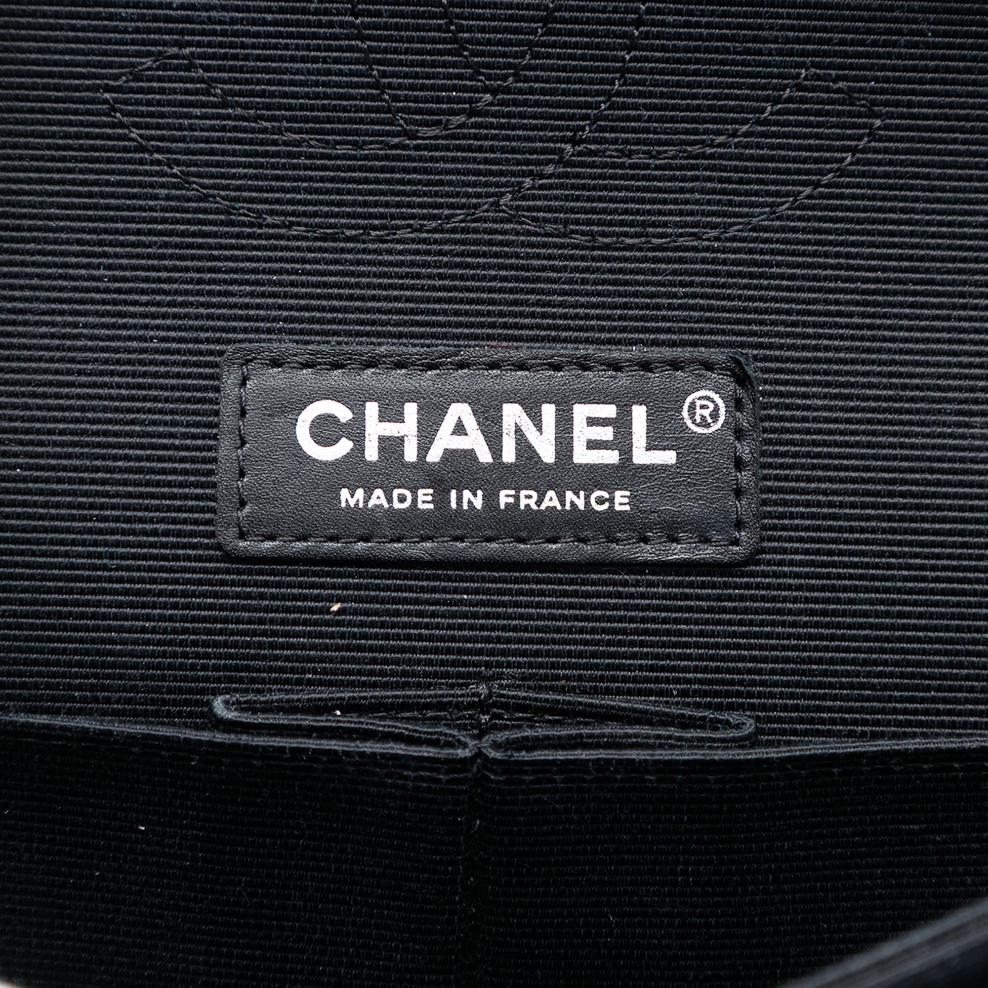 Chanel Medium Classic Ribbon and Tweed Logo Double Flap