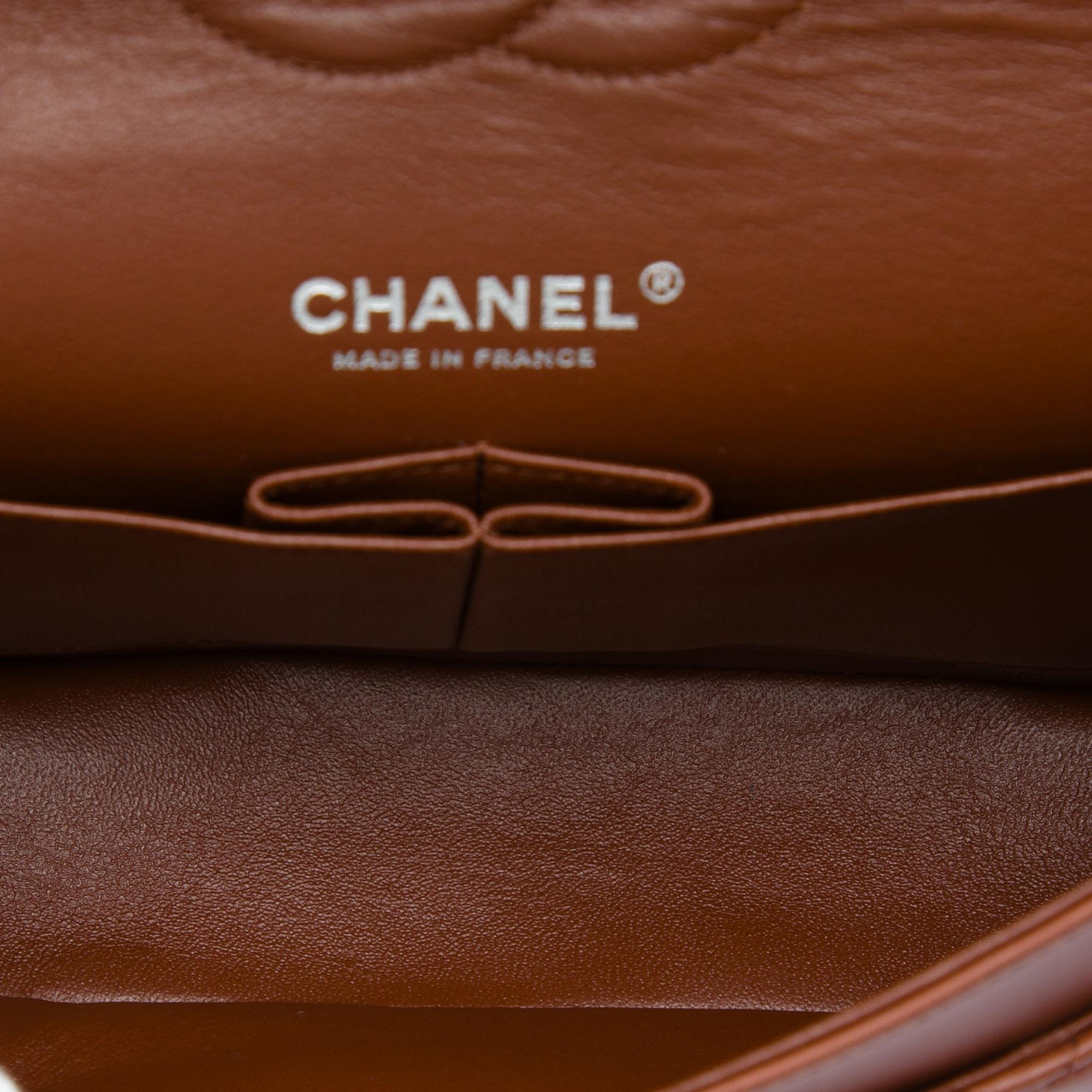 Chanel Medium Classic Tricolor Lambskin Double Flap