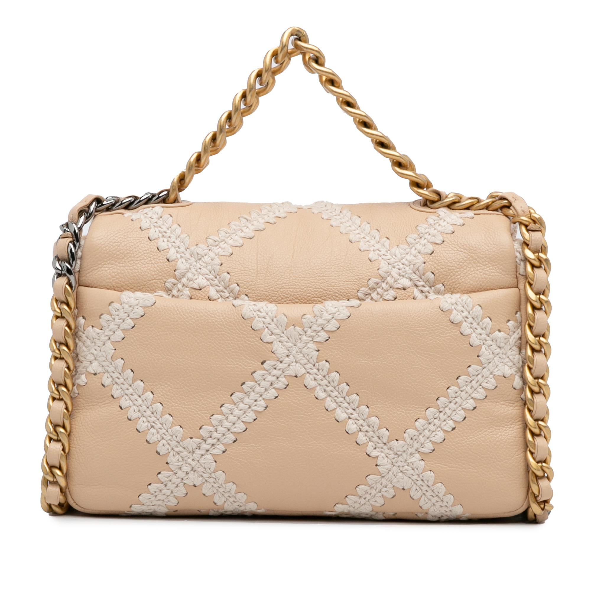 Chanel Medium Crochet and Calfskin 19 Flap Bag
