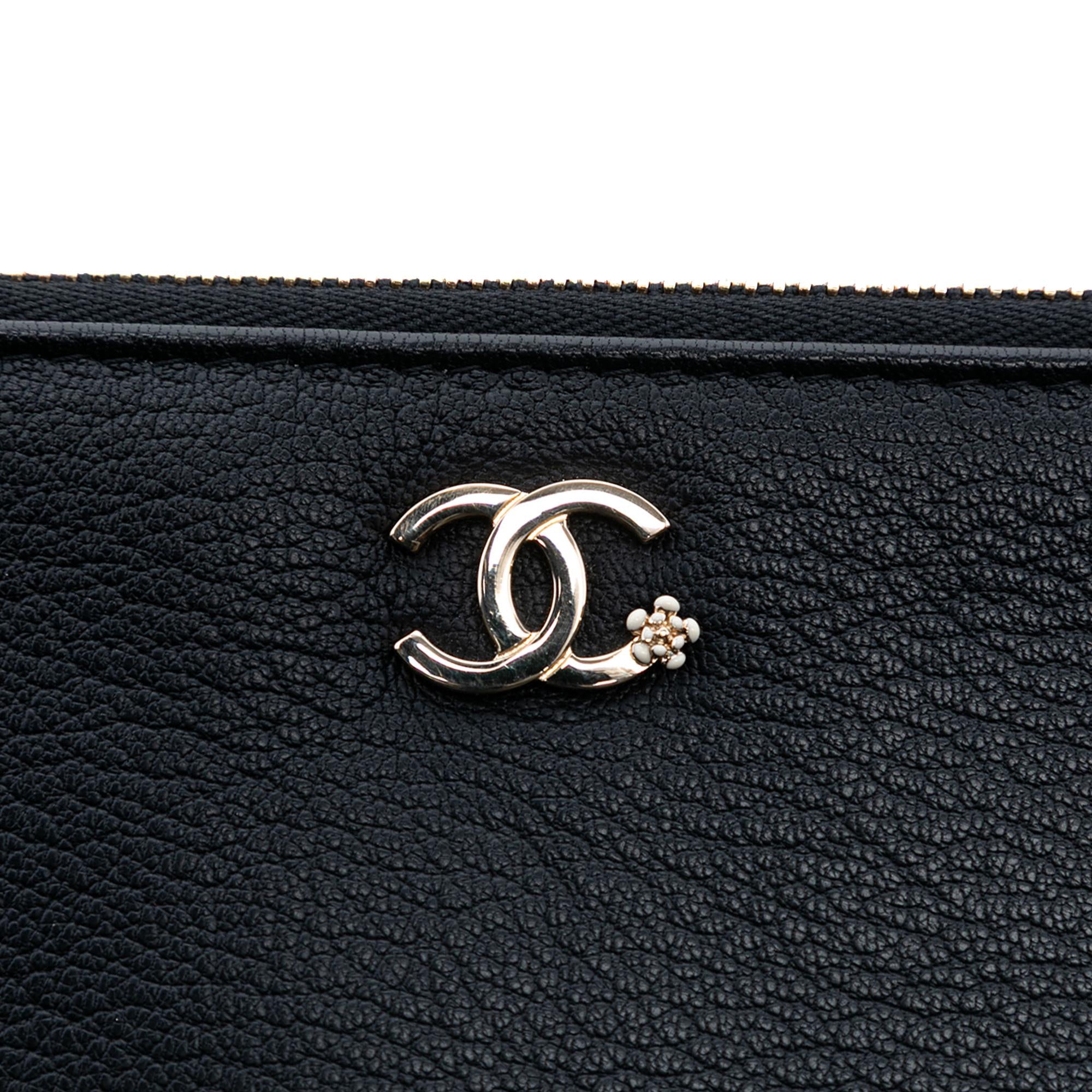 Chanel Medium Goatskin Lucky Clover O Case Clutch