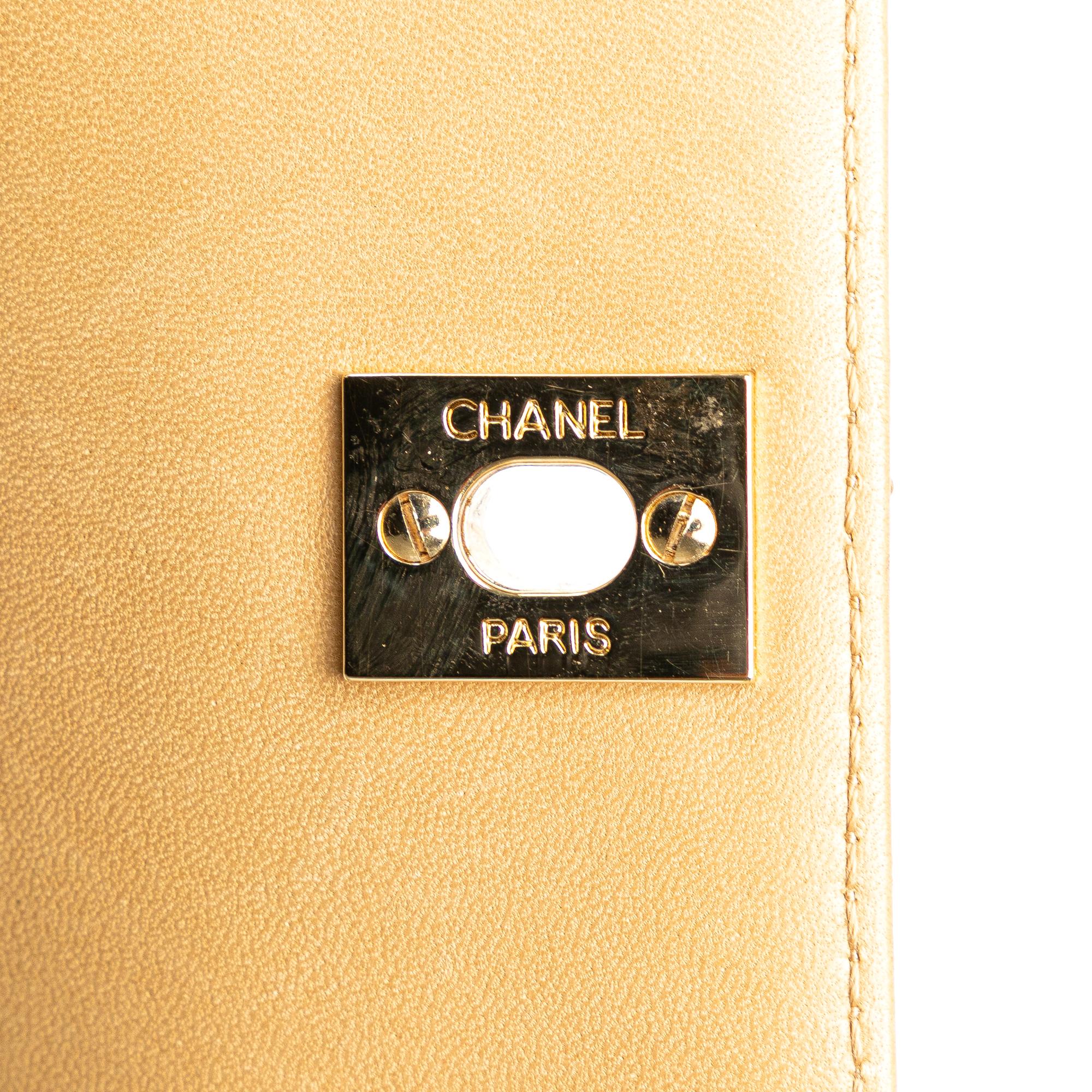 Chanel Medium Lambskin Kelly Top Handle Bag