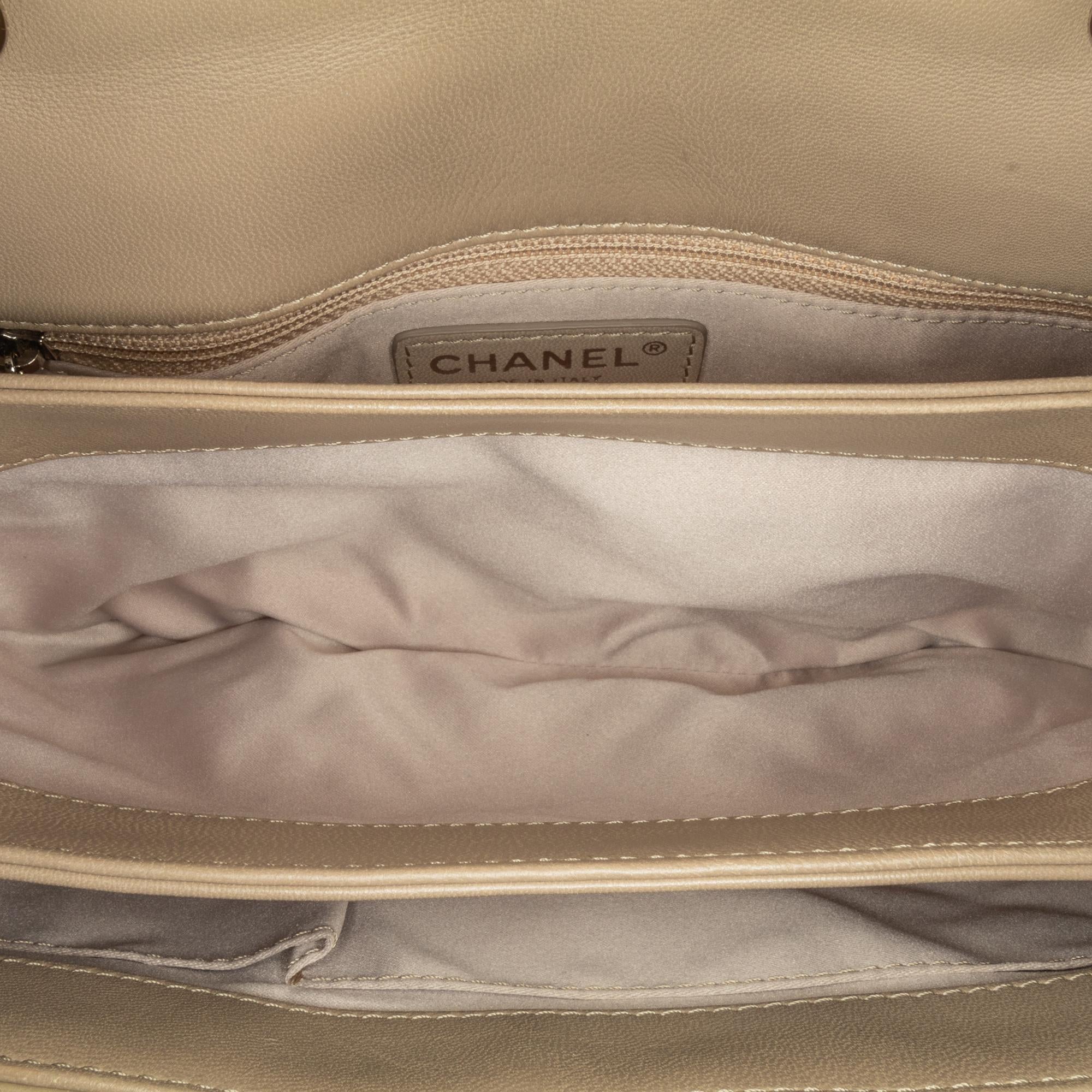 Chanel Medium Patent 3 Accordion Flap (SHG-8ZGroo)