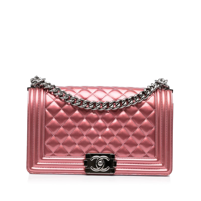 Chanel Metallic Patent Boy Bag Reference Guide and New Sizes - Spotted  Fashion