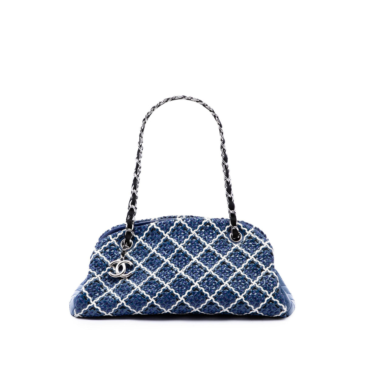 Chanel Medium Patent Stitch Just Mademoiselle Bowling Bag