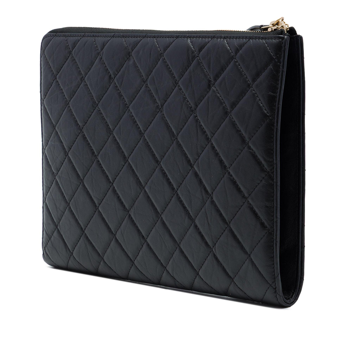 Chanel Medium Quilted Aged Calfskin Reissue 2.55 Pouch with Handle