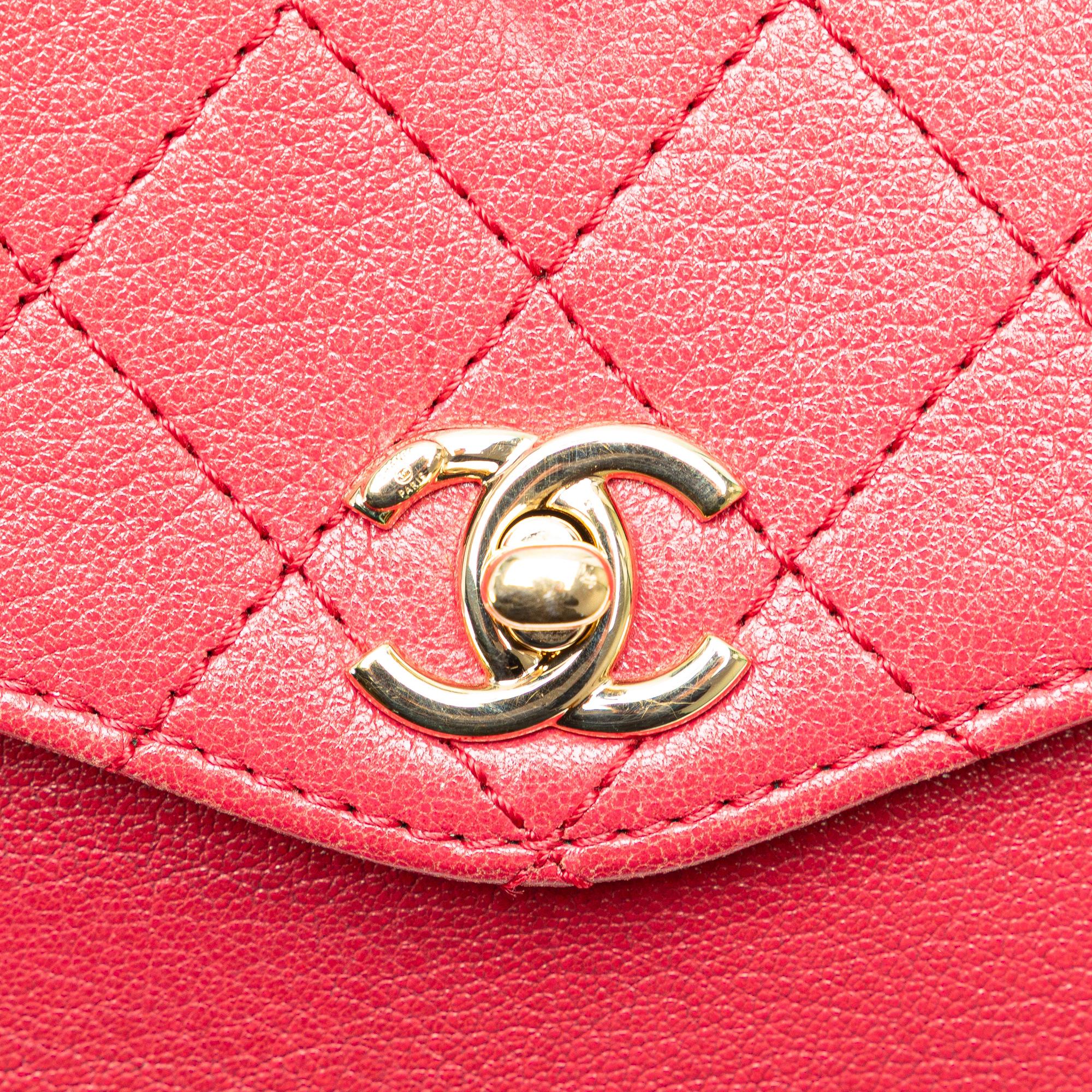 Chanel Medium Quilted Goatskin Coco Curve Flap
