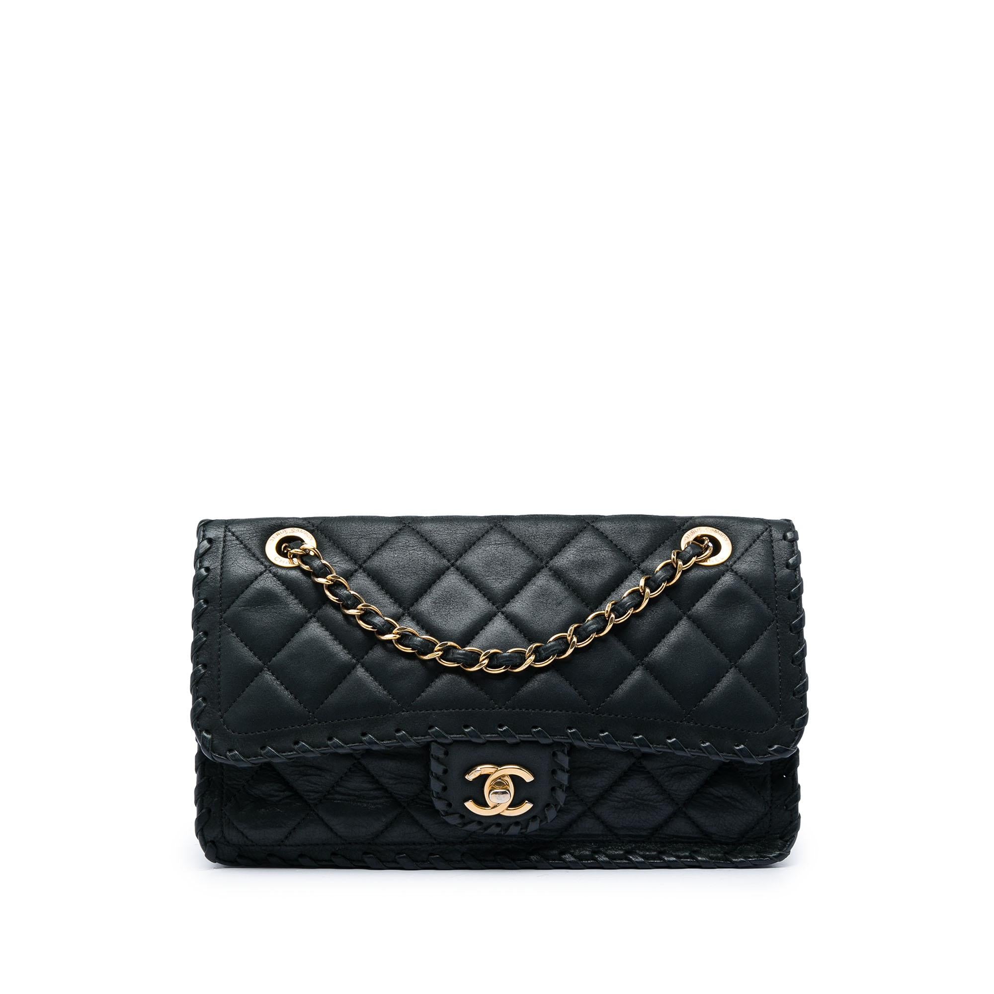 Chanel Medium Quilted Iridescent Calfskin Happy Stitch Flap