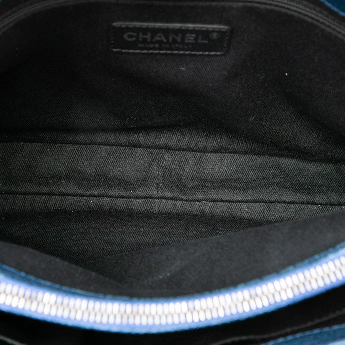 Chanel Medium Quilted Iridescent Caviar Chic Shopping Tote