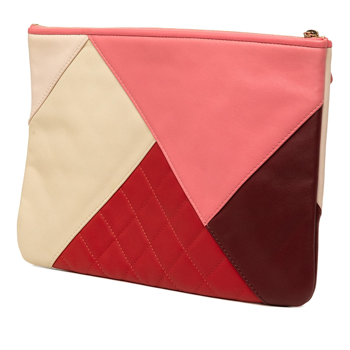 Chanel Medium Quilted Lambskin Colorblock O Case