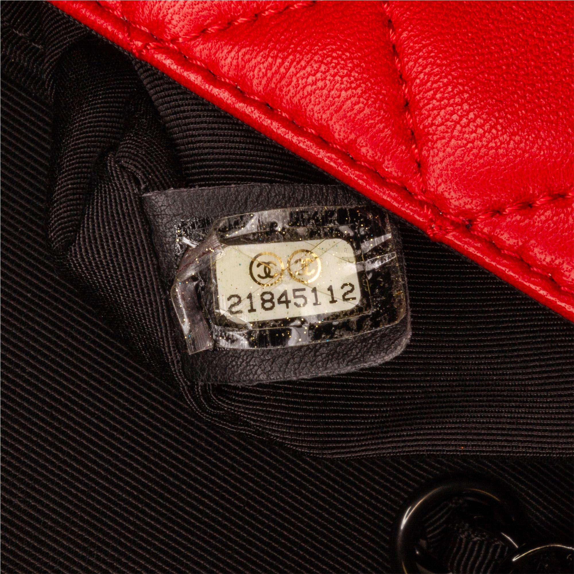 Chanel Medium Quilted Lambskin Grosgrain Two Tone Flap Bag