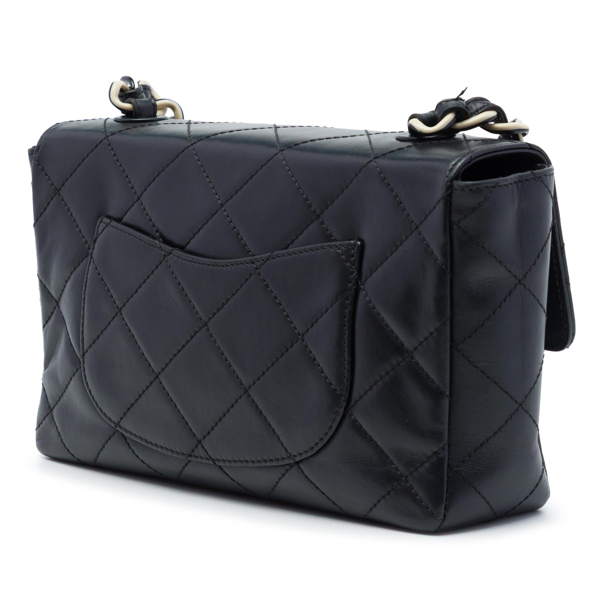Chanel Medium Quilted Lambskin Resin Chain Single Flap