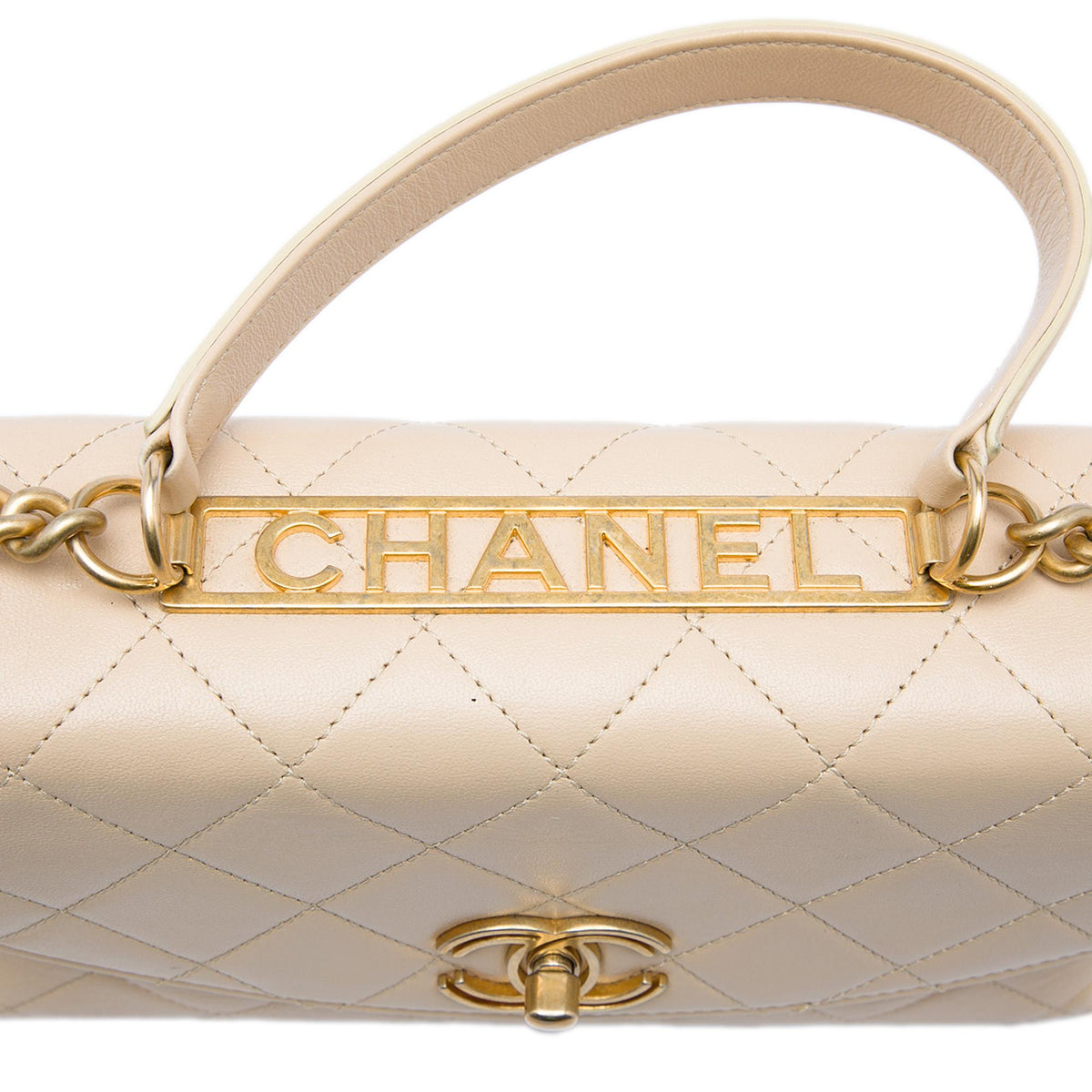 Chanel Medium Quilted Lambskin Trendy Spirit Top Handle Bag