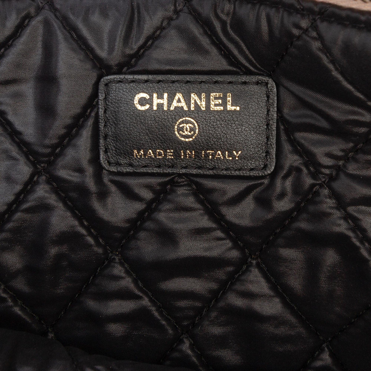 Chanel Medium Quilted Lambskin and Calfskin Pearl O Case Clutch