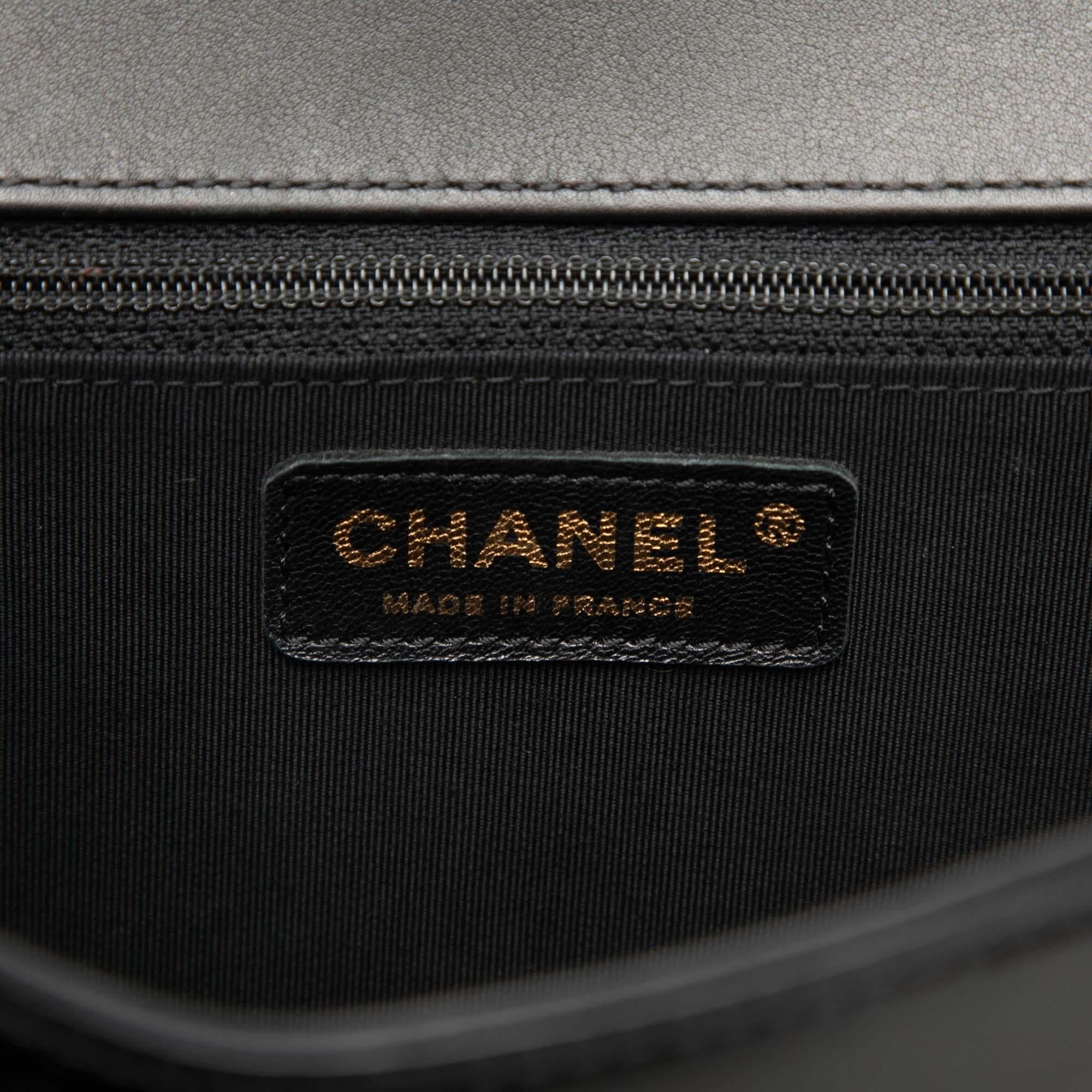 Chanel Medium Quilted Patent Boy Flap