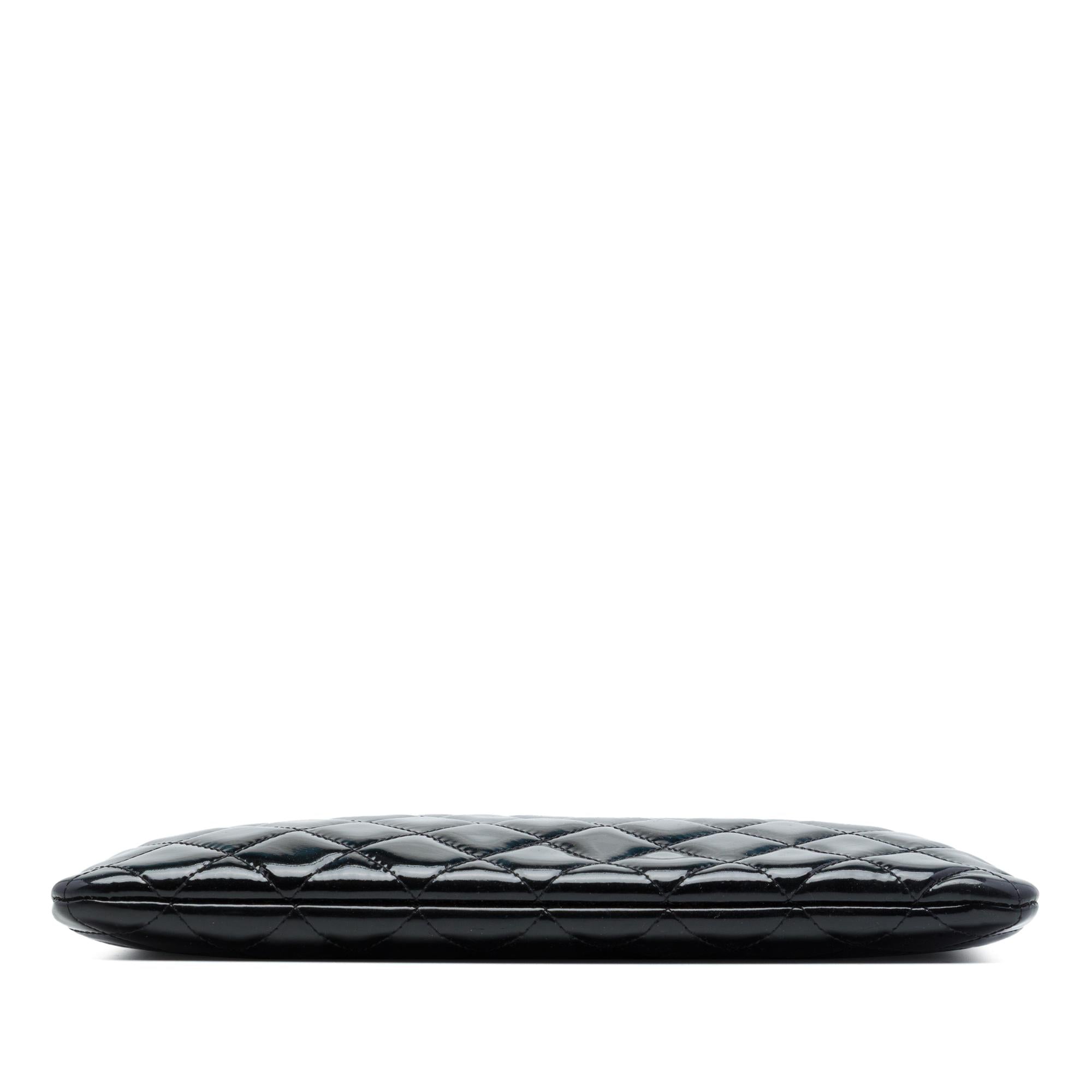 Chanel Medium Quilted Patent O Case Clutch