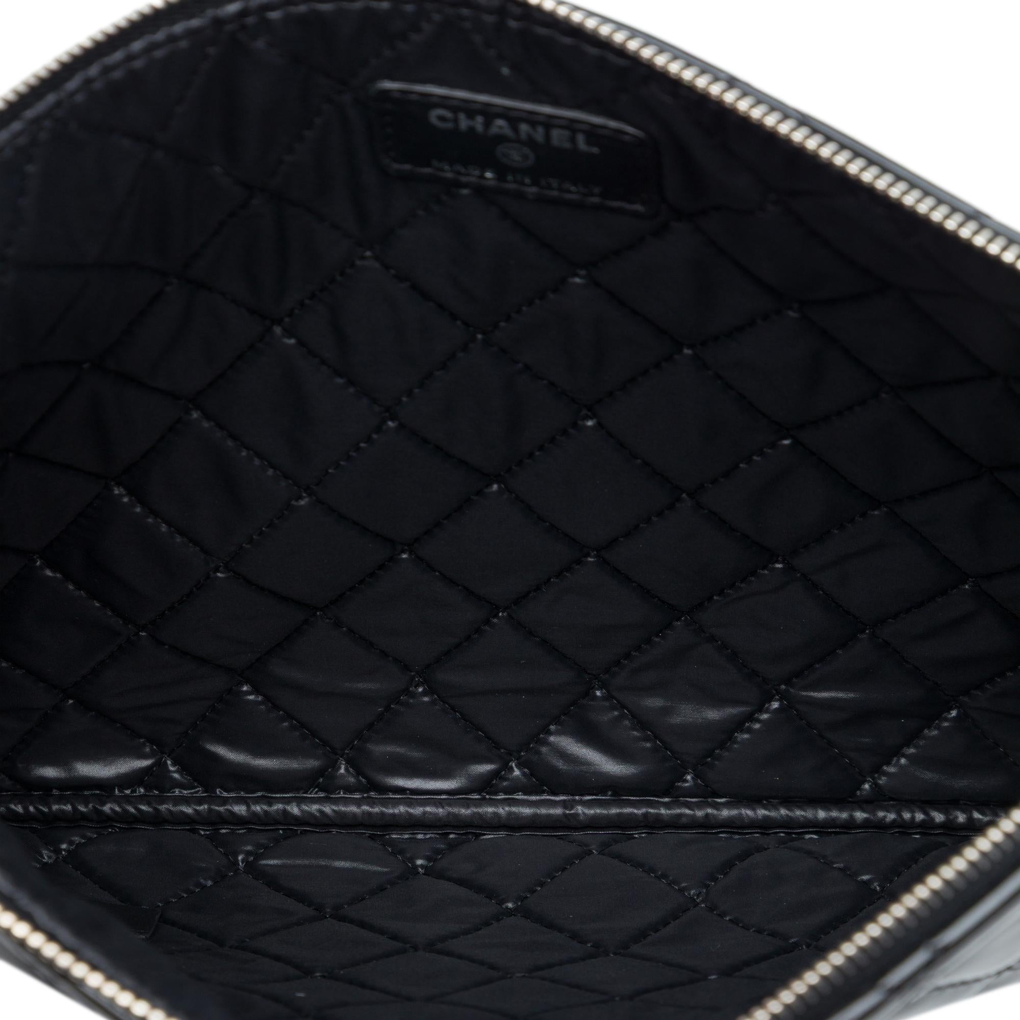 Chanel Medium Quilted Patent O Case Clutch