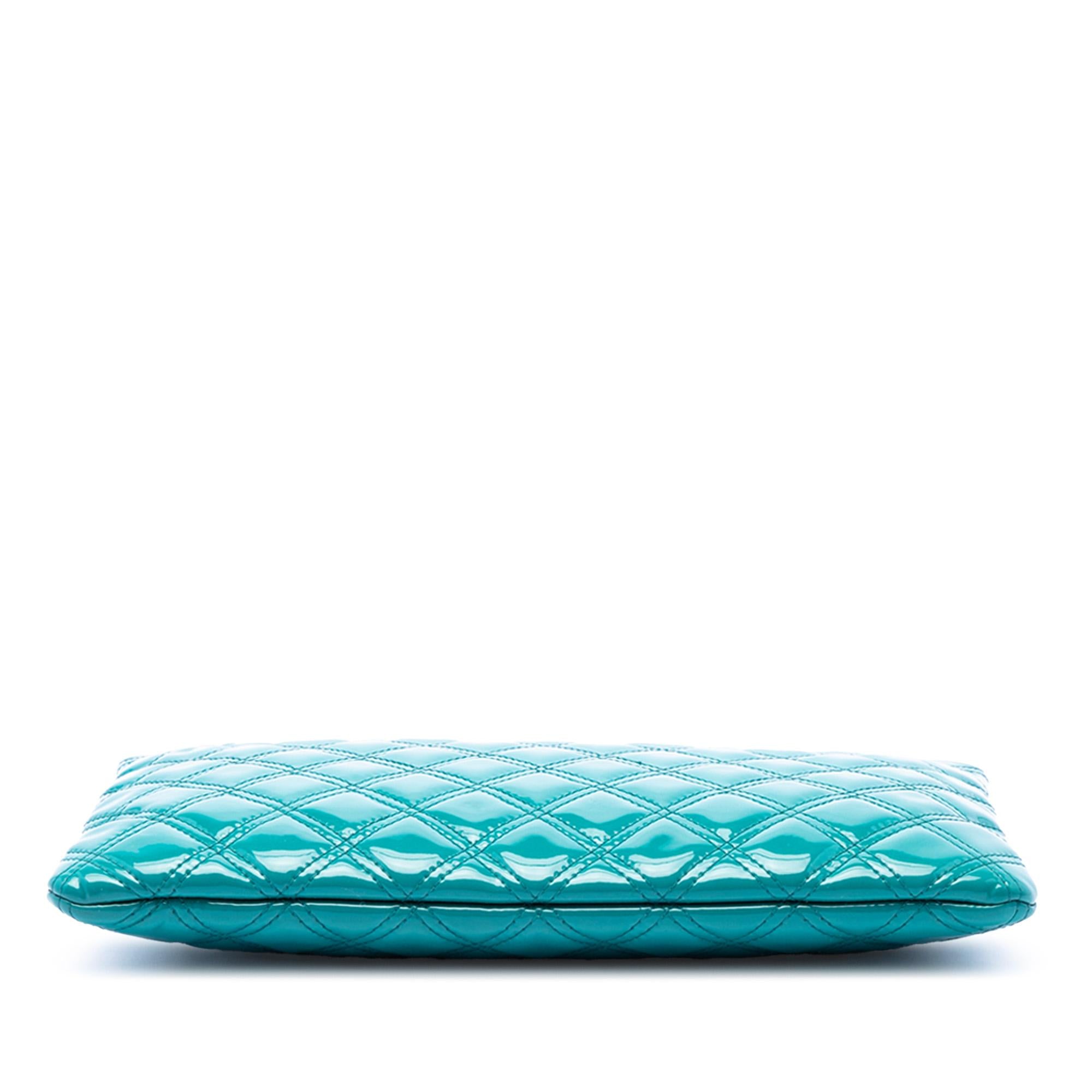 Chanel Medium Quilted Patent O Case Clutch