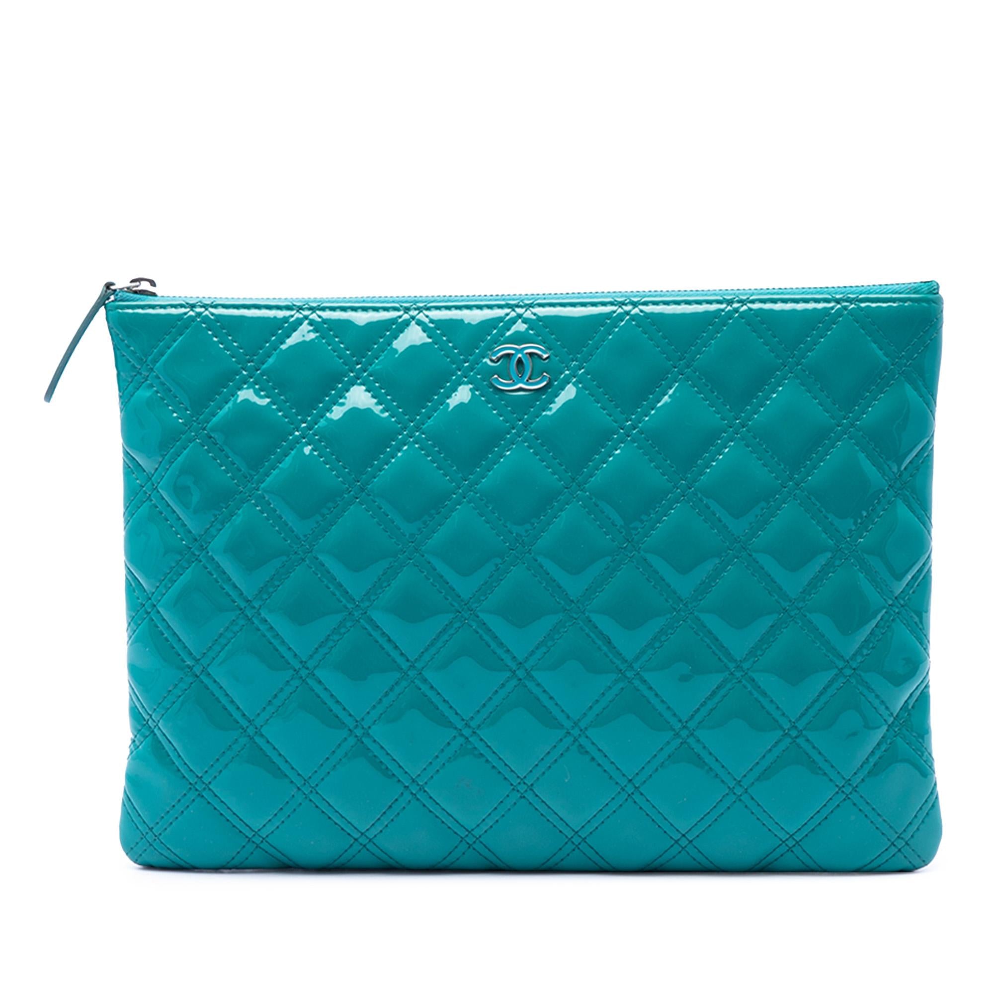 Chanel Medium Quilted Patent O Case Clutch