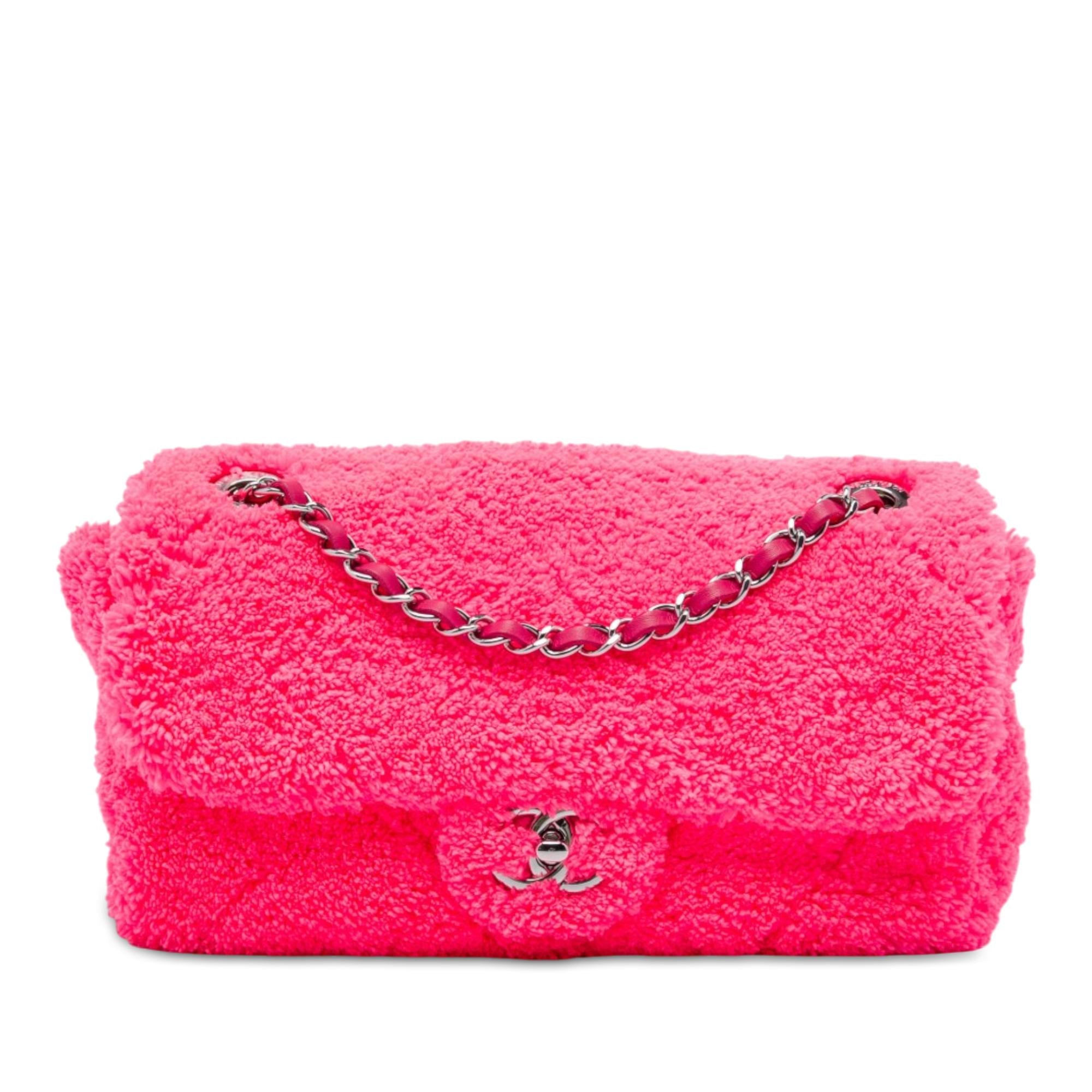 Chanel Medium Quilted Terry Cloth Coco Beach Flap