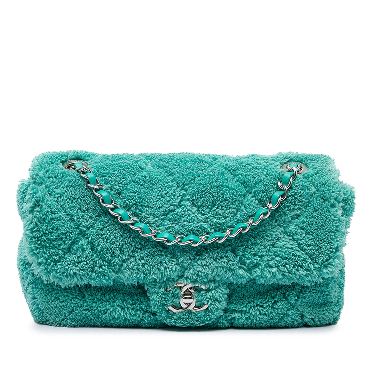 Chanel Medium Quilted Terry Cloth Coco Beach Flap