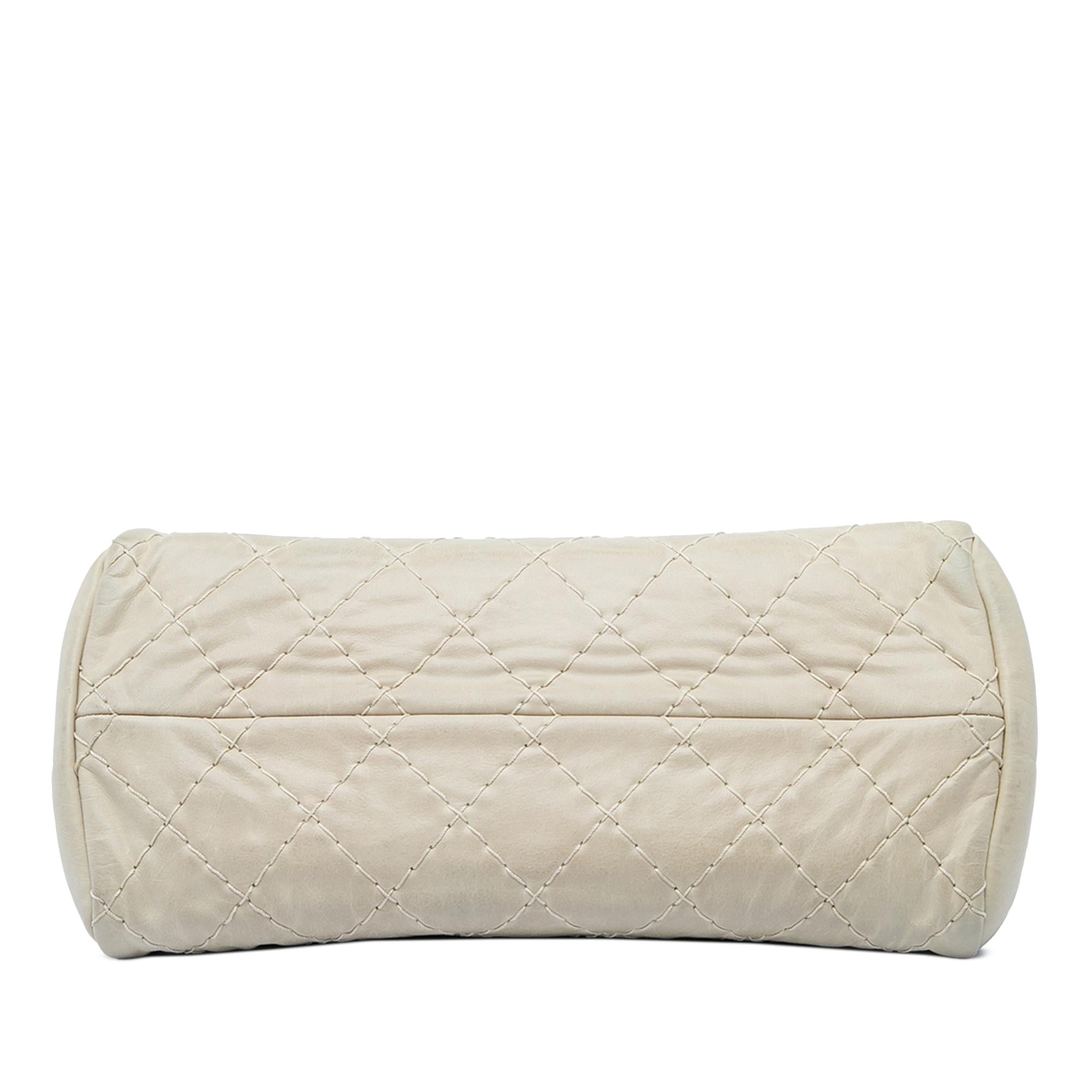 Chanel Medium Stitched Aged Calfskin Just Mademoiselle Bowling Bag
