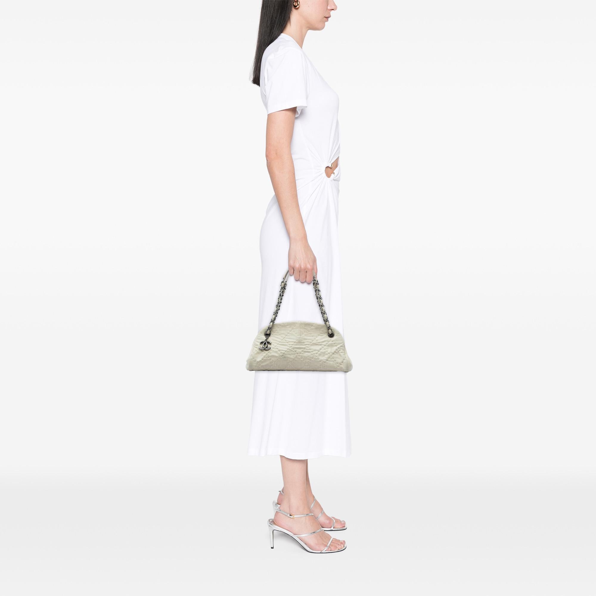 Chanel Medium Stitched Aged Calfskin Just Mademoiselle Bowling Bag