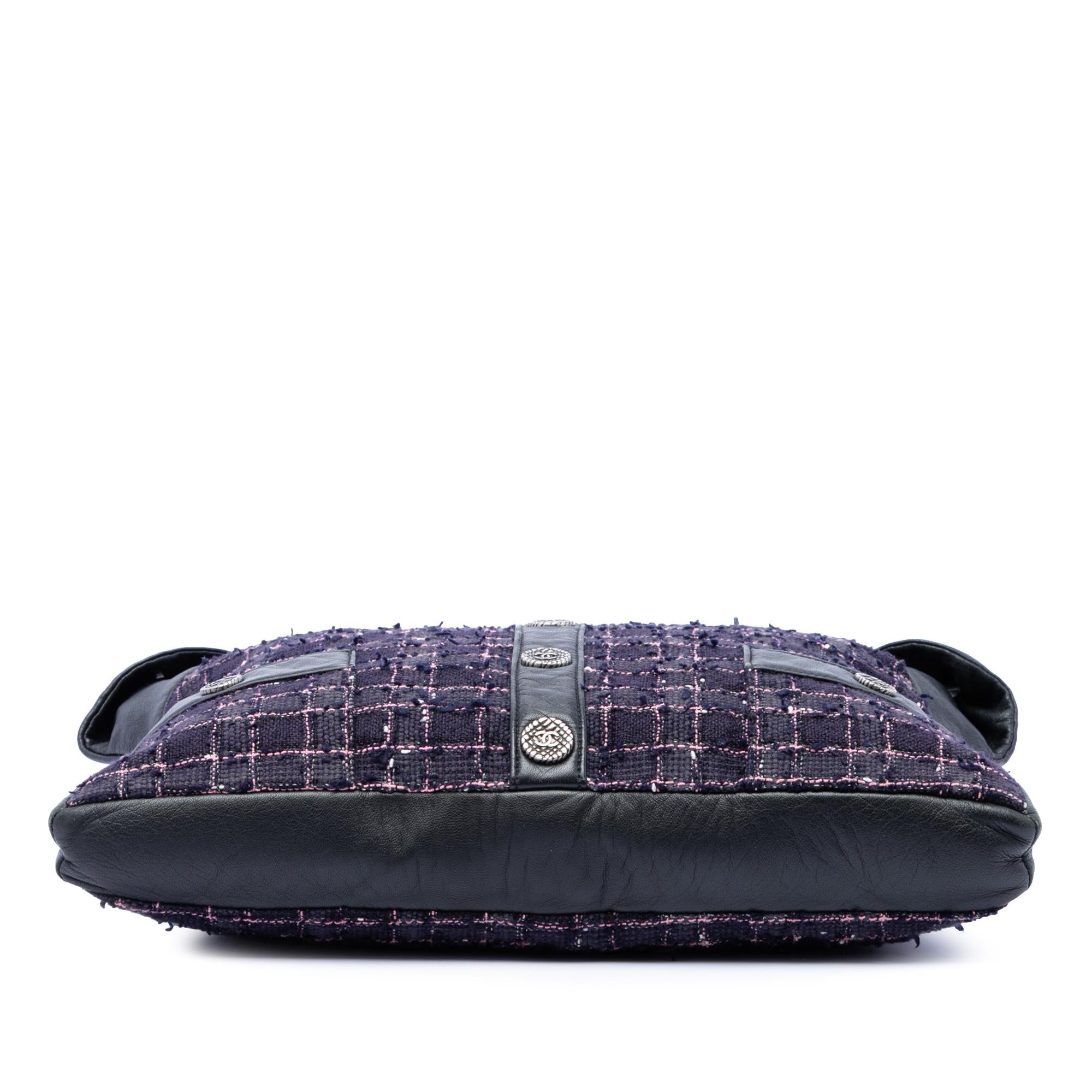 Chanel Medium Tweed and Lambskin Girl Bag