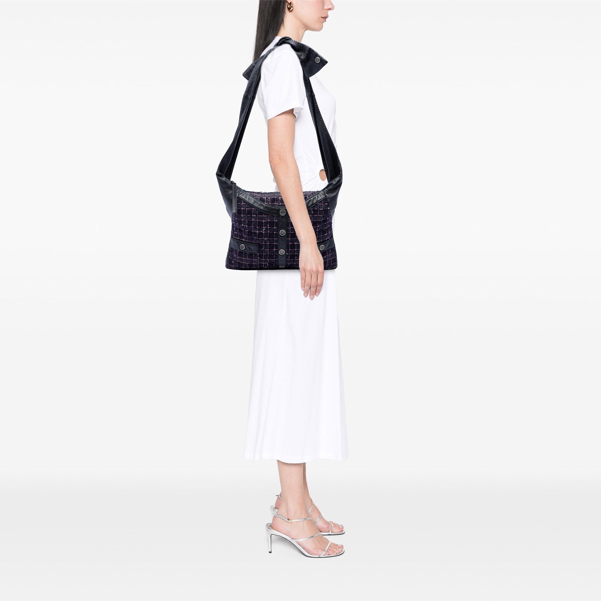 Chanel Medium Tweed and Lambskin Girl Bag