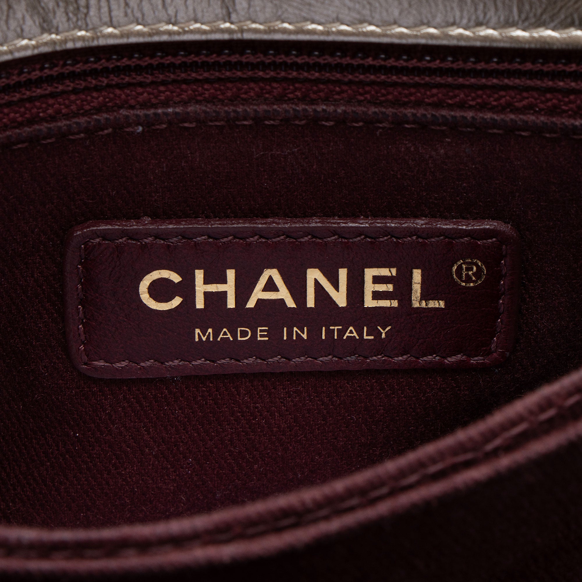 Chanel Metallic Aged Calfskin Coco Top Handle Medium Flap Bag