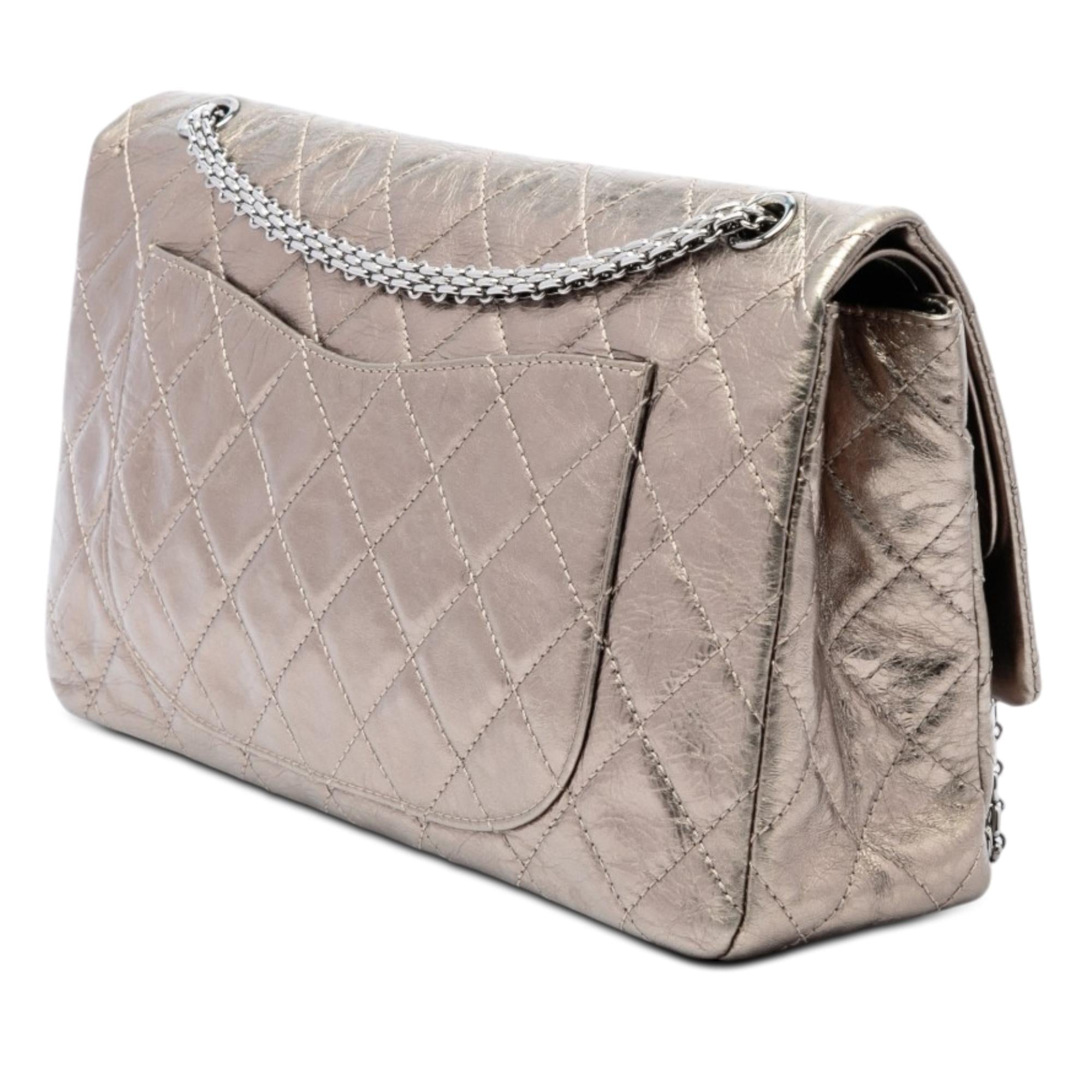 Chanel Metallic Aged Calfskin Reissue 2.55 Double Flap 227