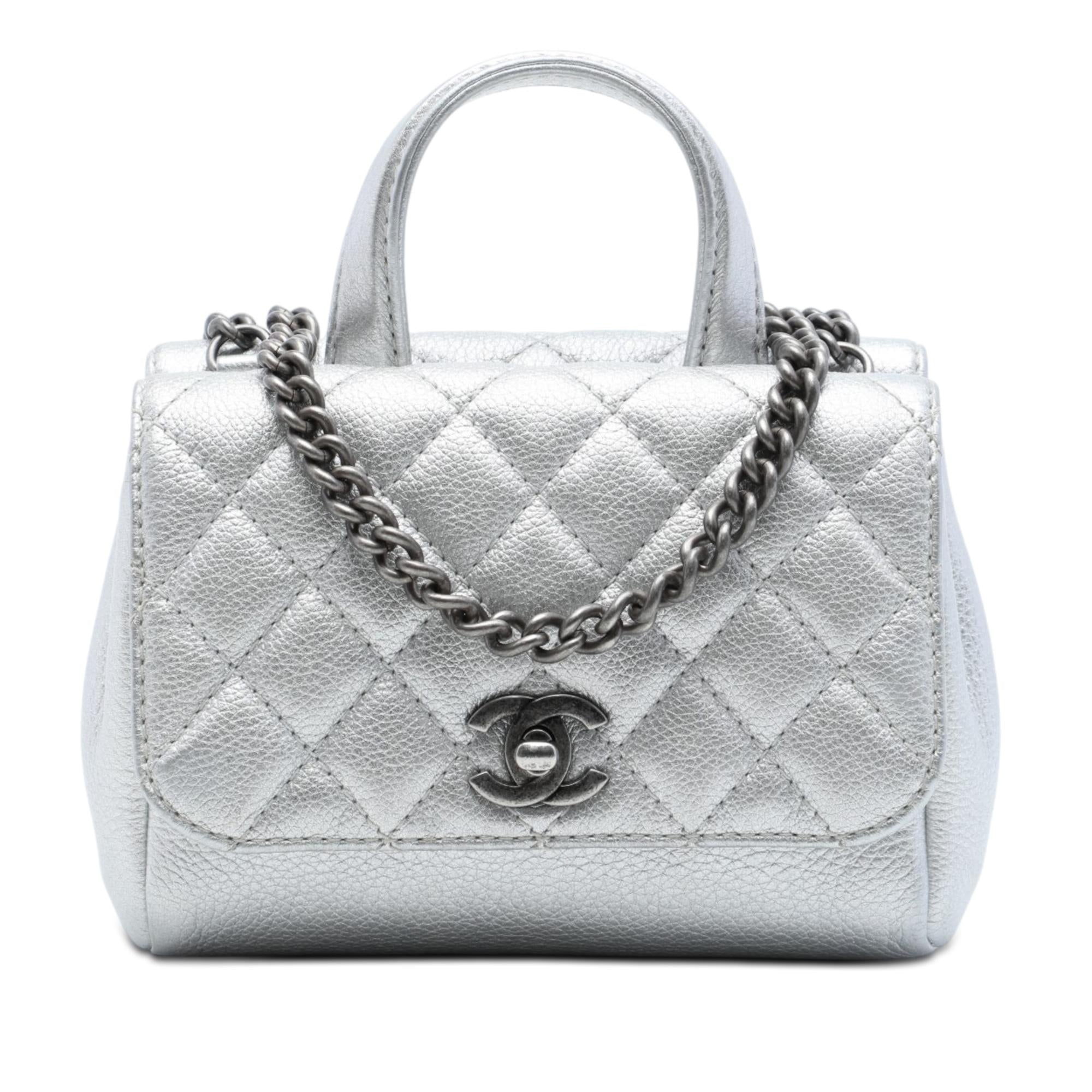 Chanel Metallic Grained Calfskin Pilot Essentials Double Sided Flap