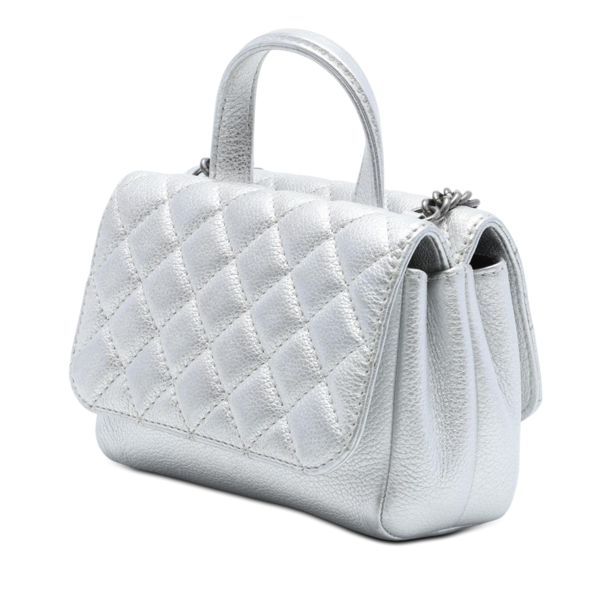 Chanel Metallic Grained Calfskin Pilot Essentials Double Sided Flap
