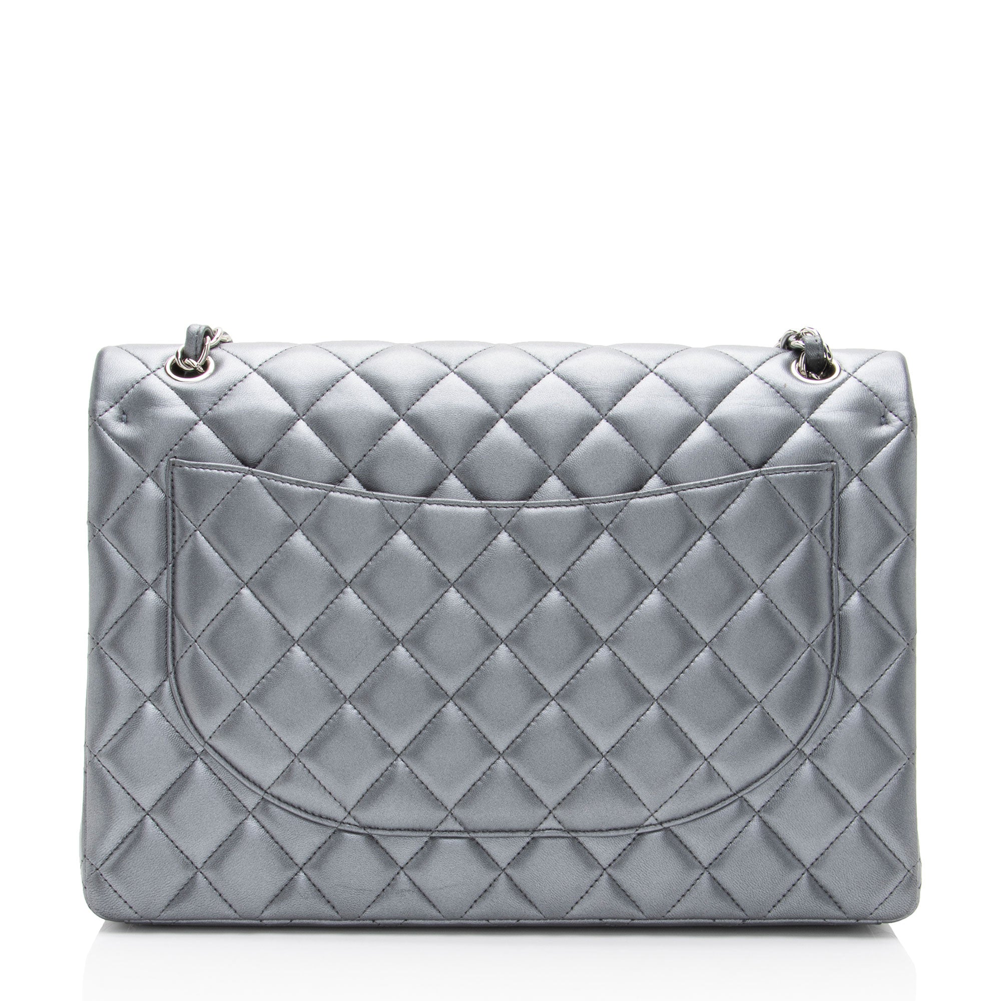Chanel Metallic Lambskin Classic Maxi Double Flap Bag