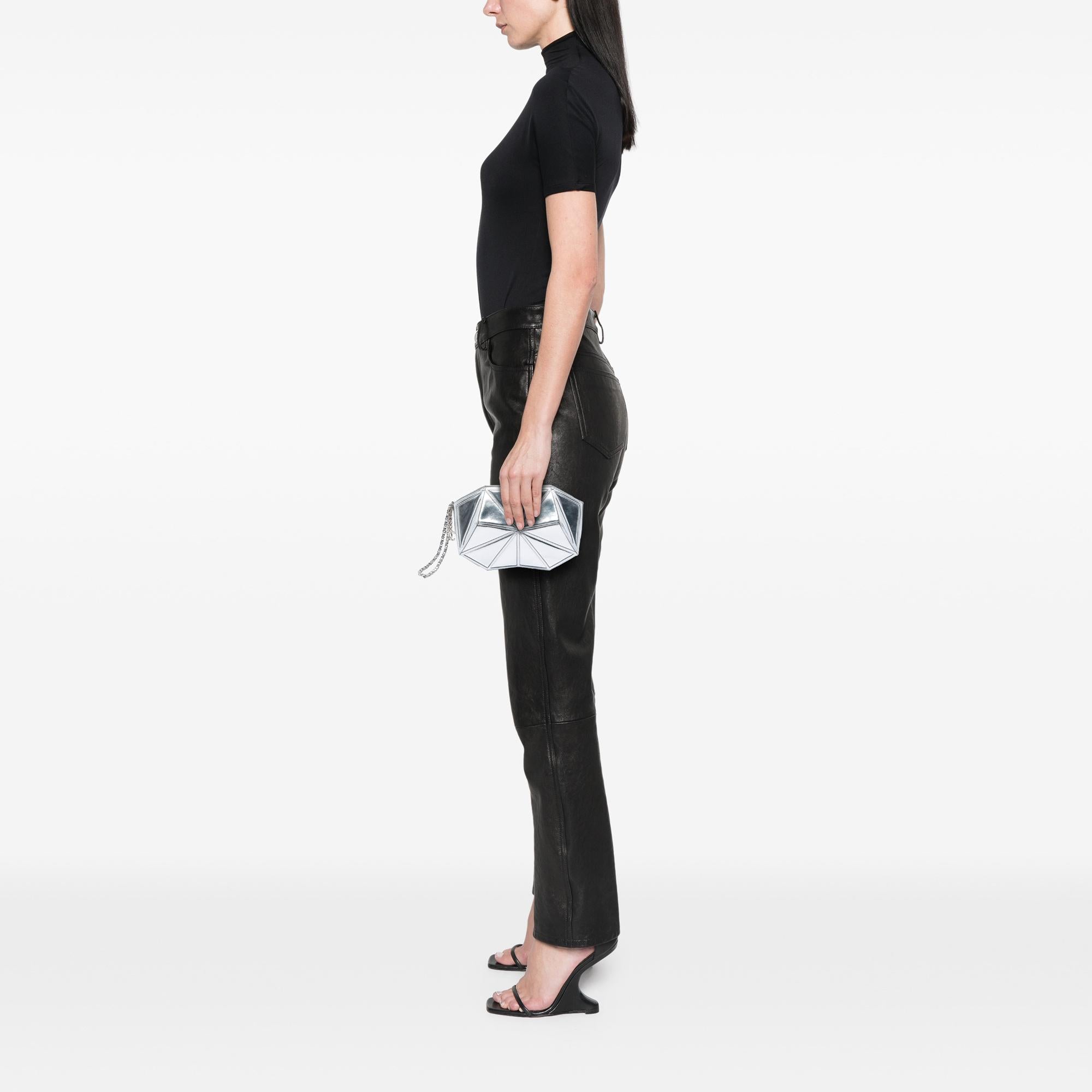 Chanel Metallic Lambskin Midnight Swim Wristlet Clutch