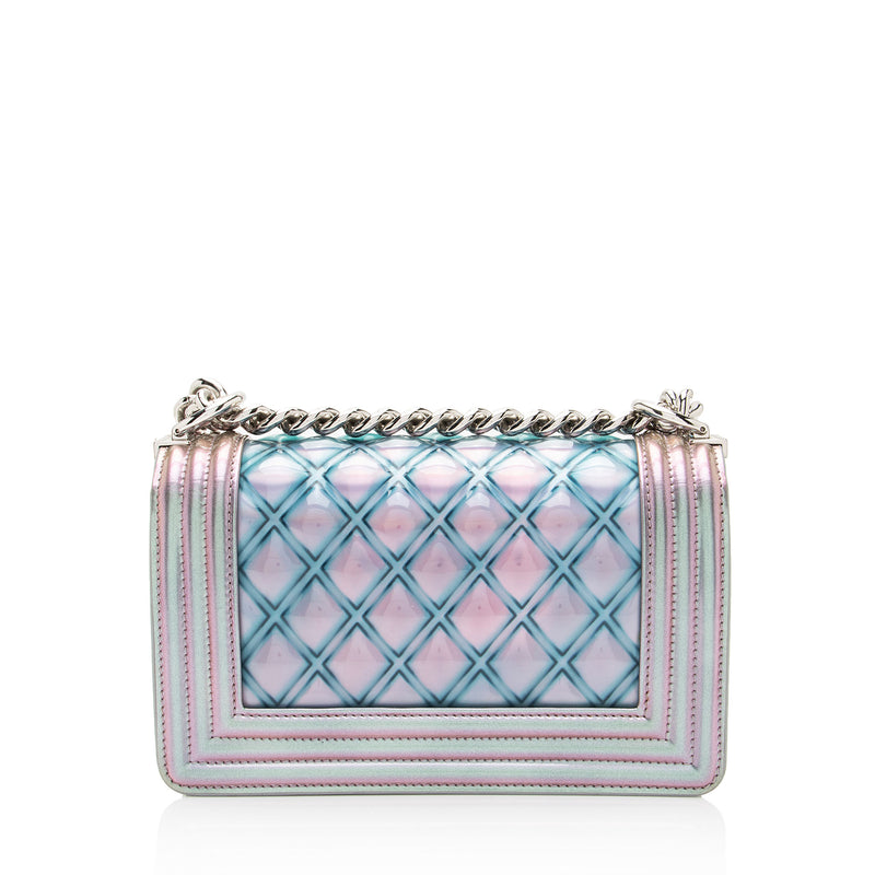 Chanel Metallic Lambskin PVC Small Boy Bag SHF tZdMaC LuxeDH