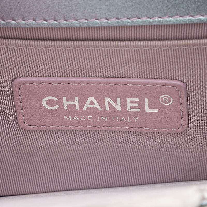 Chanel Metallic Lambskin PVC Small Boy Bag (SHF-tZdMaC)
