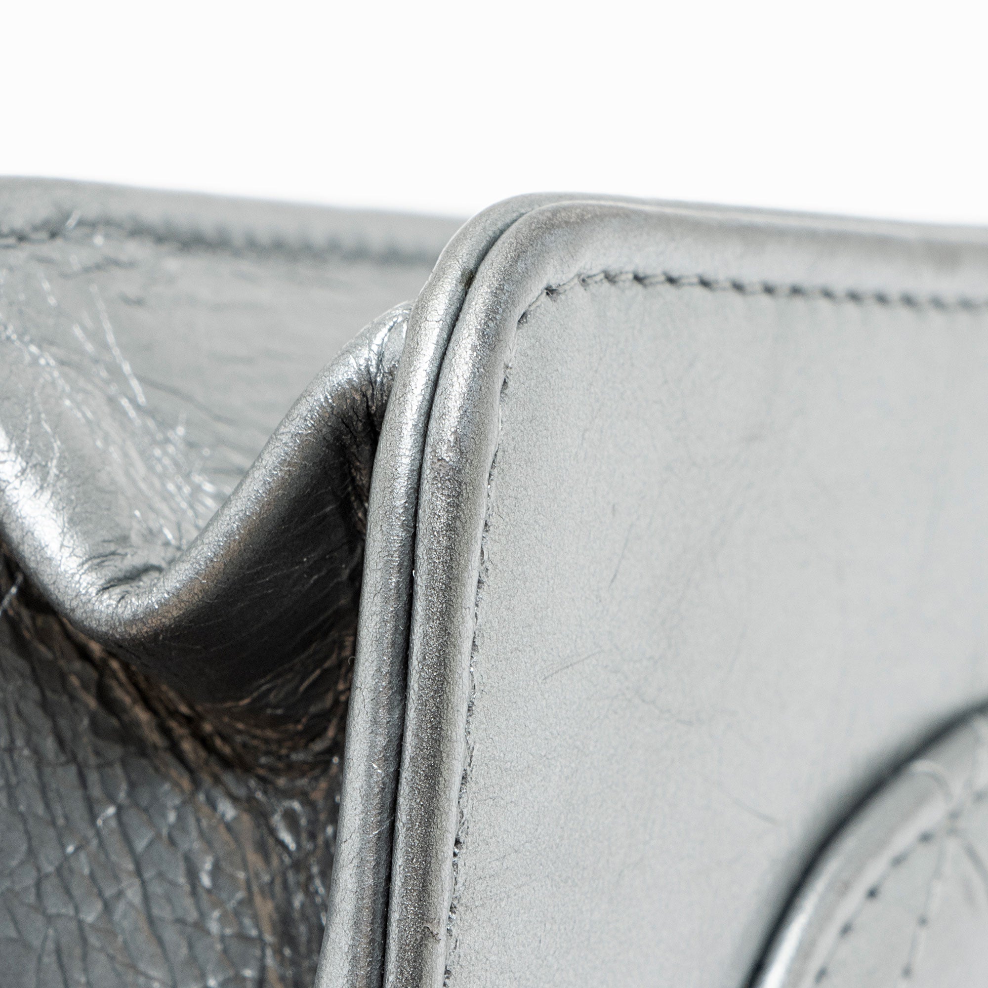 Chanel Metallic Lambskin Written In Chain Wallet on Chain
