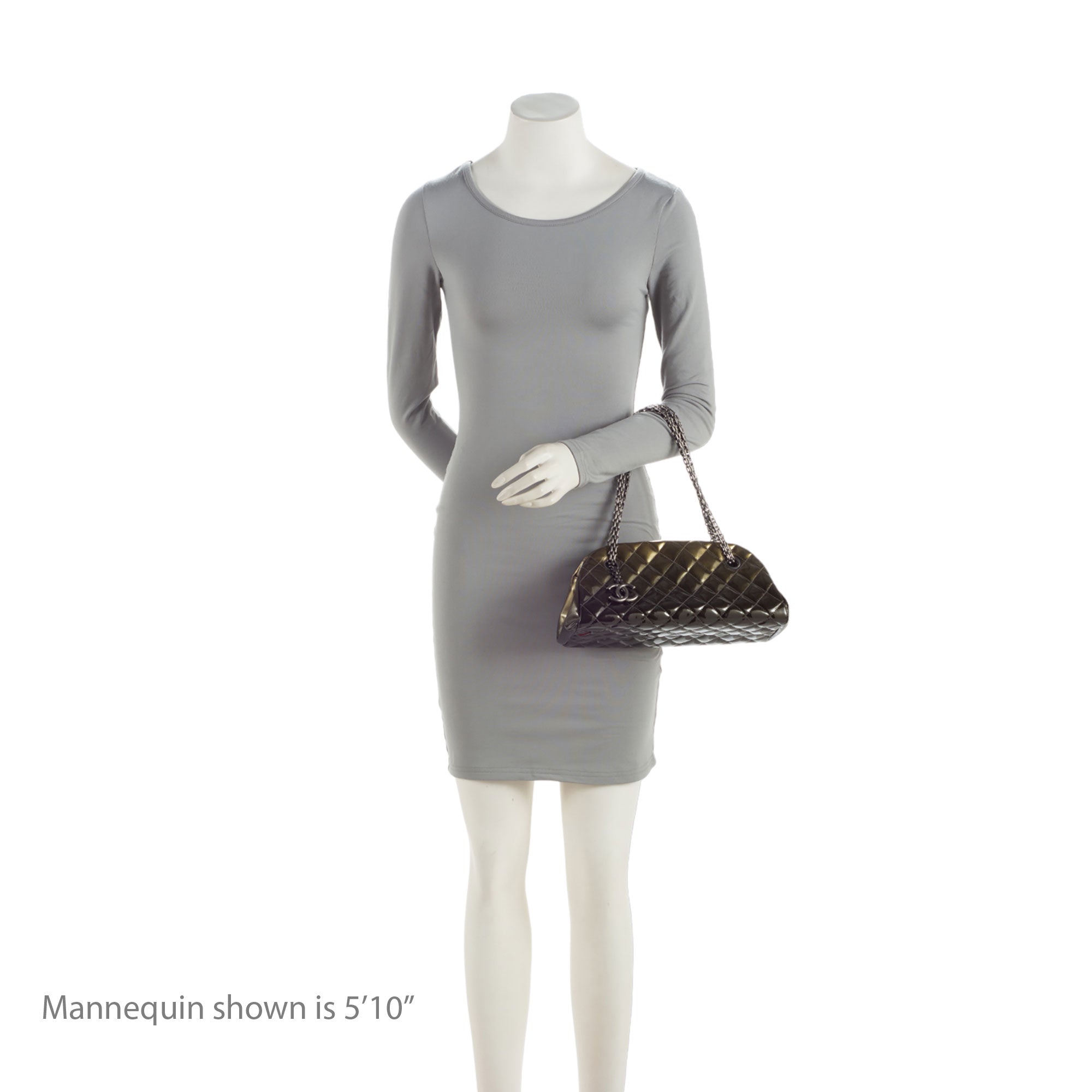 Chanel Metallic Patent Leather Just Mademoiselle Bowler Bag (SHF-9cE7hE)