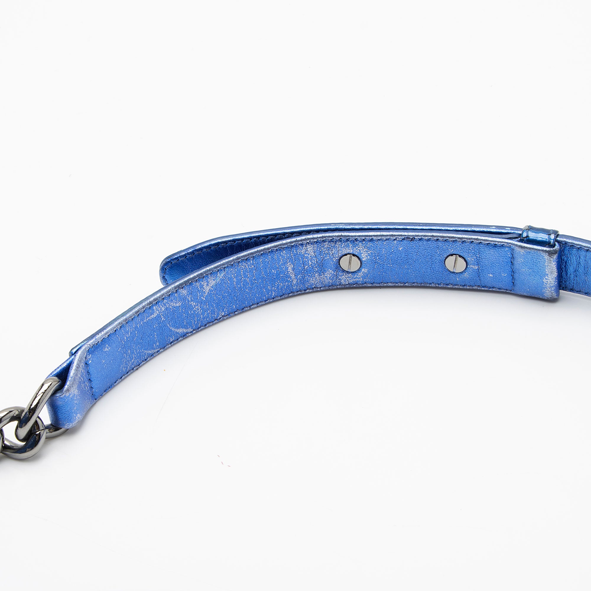 Chanel Metallic Patent Leather Old Medium Boy Bag