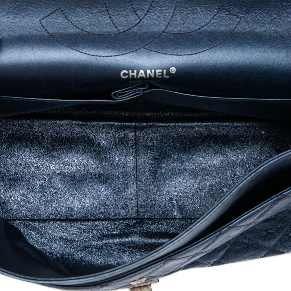 Chanel Metallic Quilted Aged Calfskin Reissue 2.55 Double Flap 228