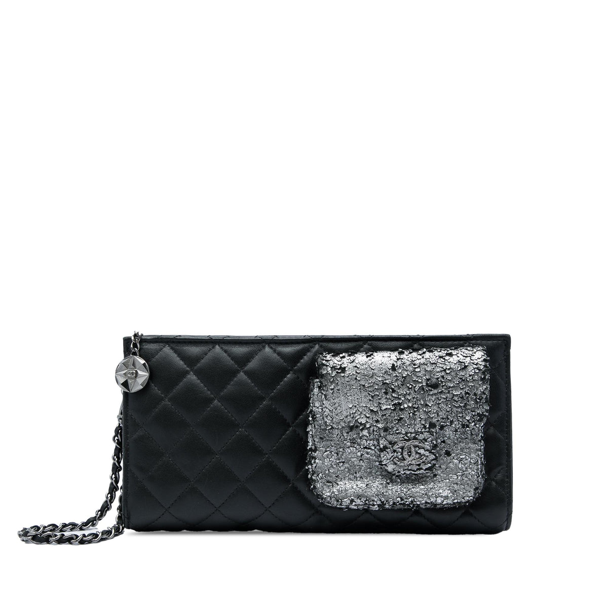 Chanel Metallic and Quilted Lambskin Mineral Nights Pochette Wristlet