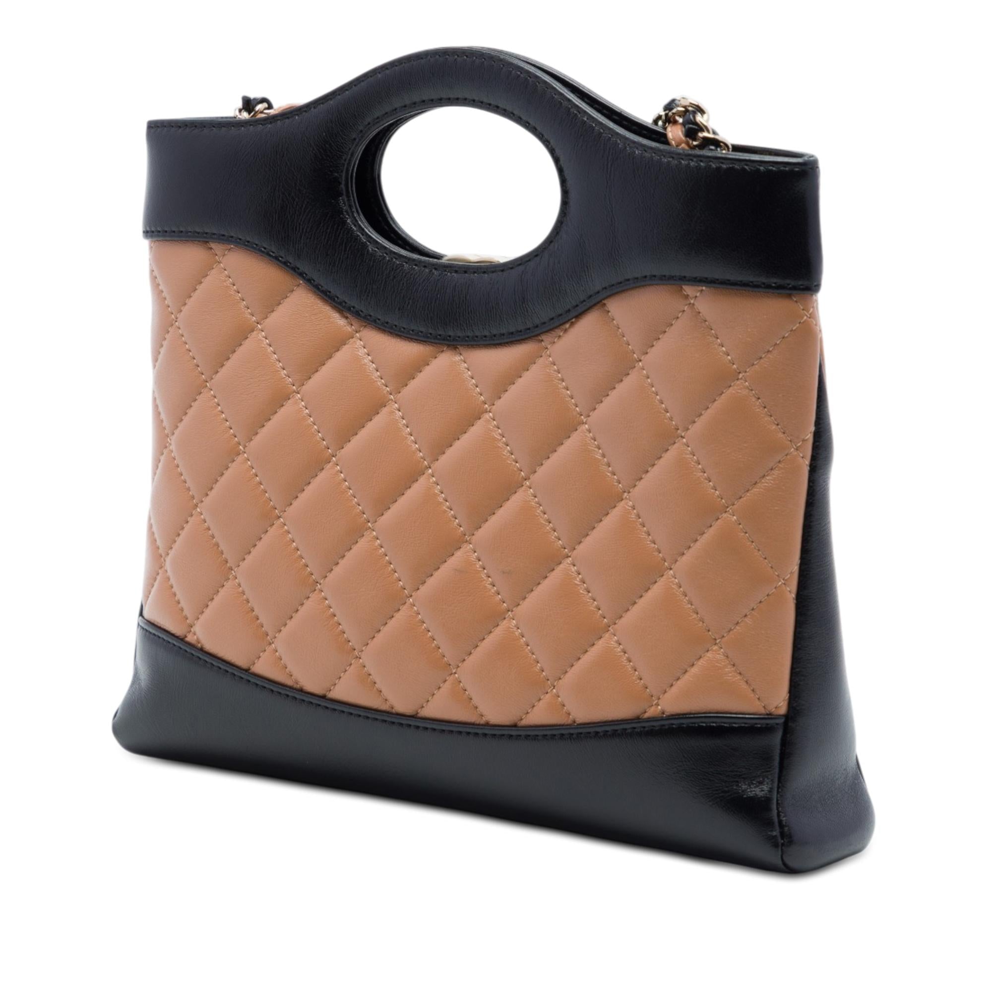 Chanel Mini Bicolor Quilted Lambskin 31 Shopping Bag